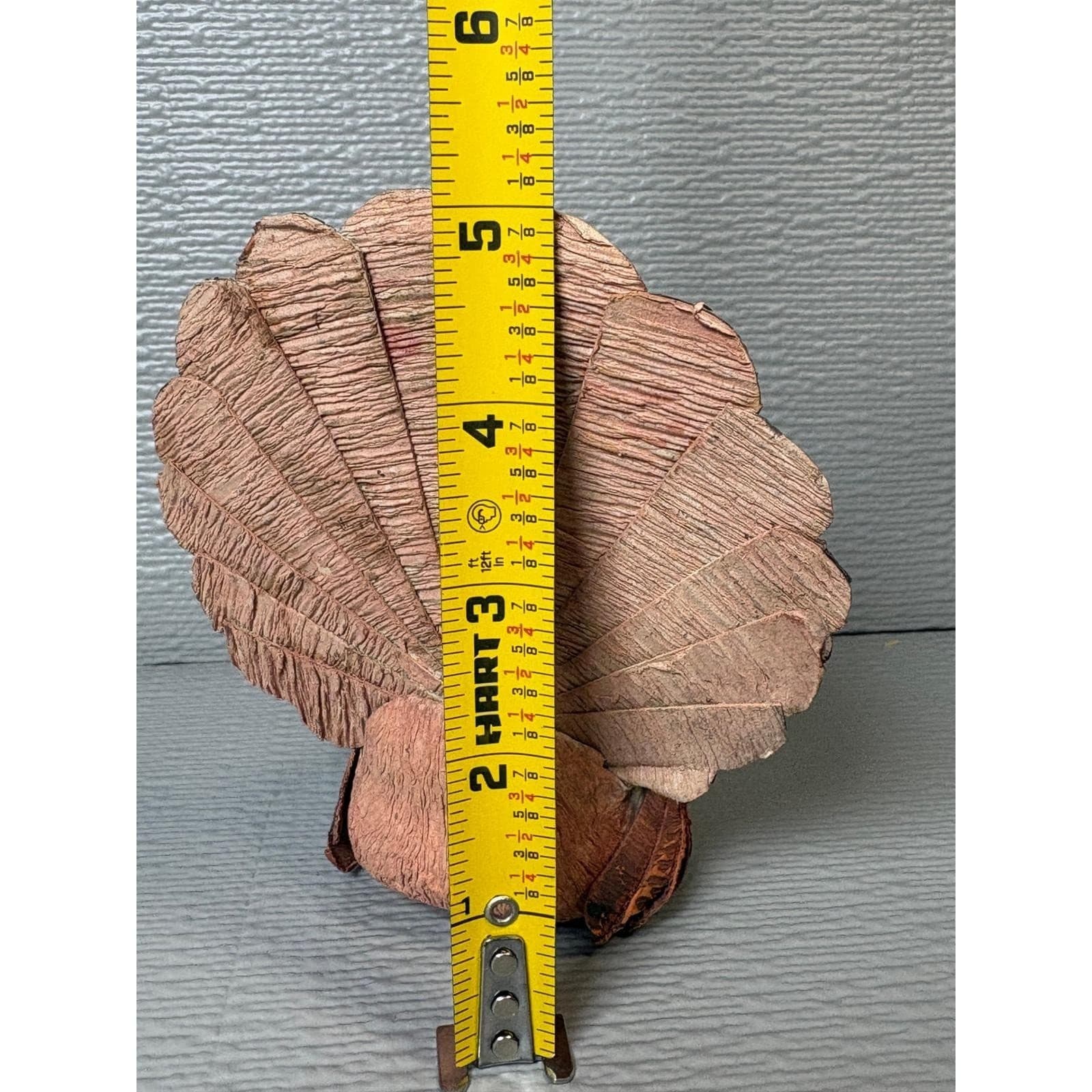 Molded Paper Turkey Figurine Thanksgiving Fall Decor Rustic Folk Art 5 inch - Thumbnail 3