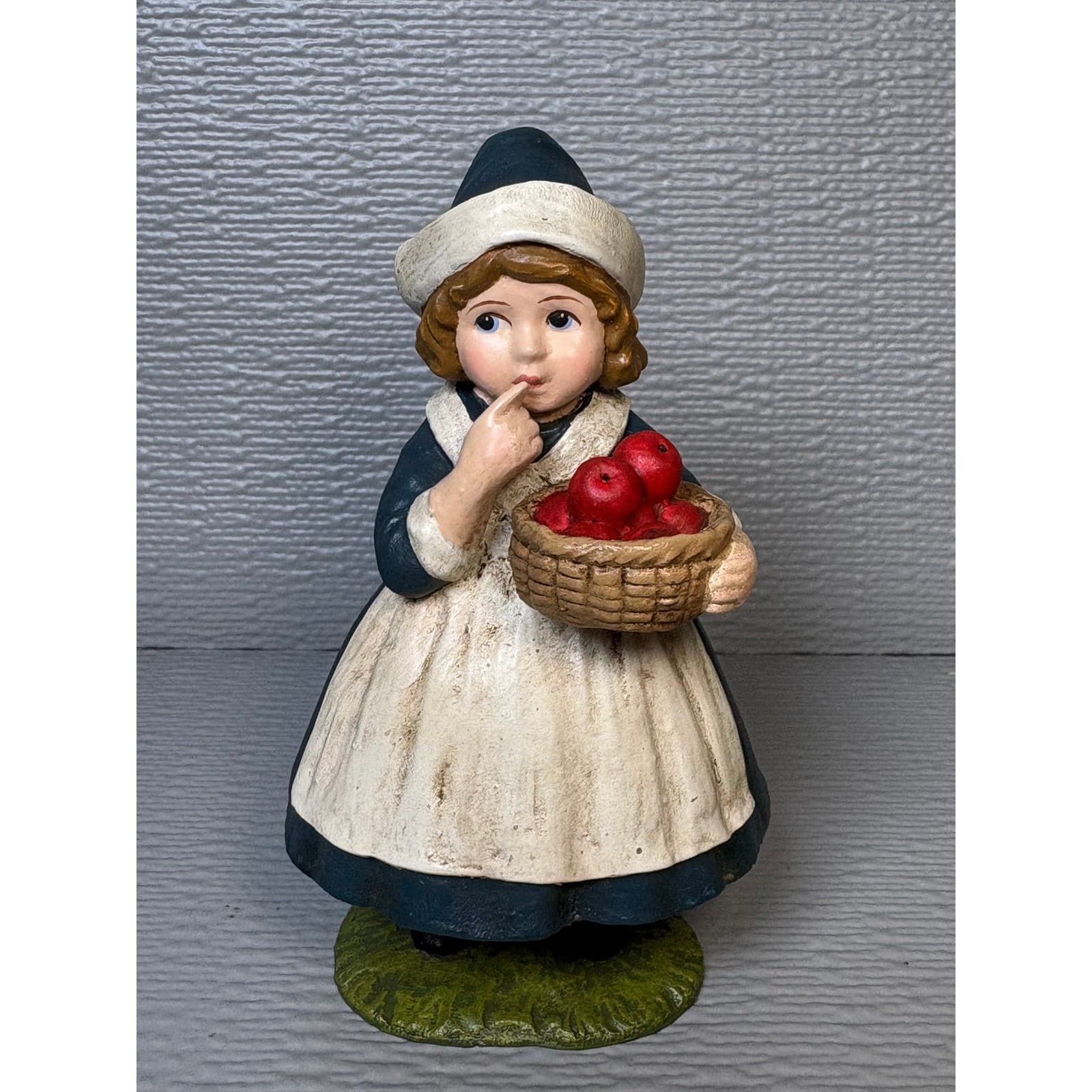 Bethany Lowe Designs Thanksgiving Pilgrim Children Pumpkin Apple 6 - Thumbnail 3