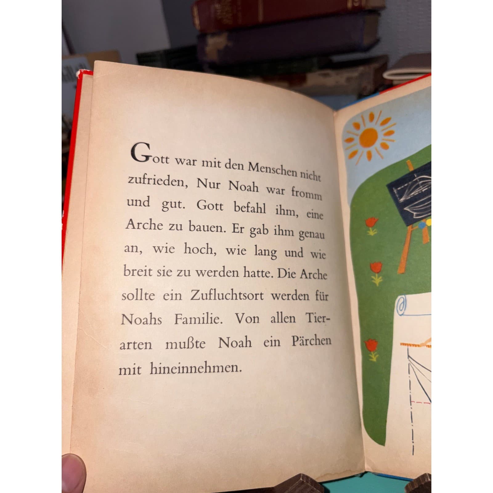 Vintage German Childrens Bible Books Die Arche Noah Die Starke Simsons Curie - Thumbnail 4