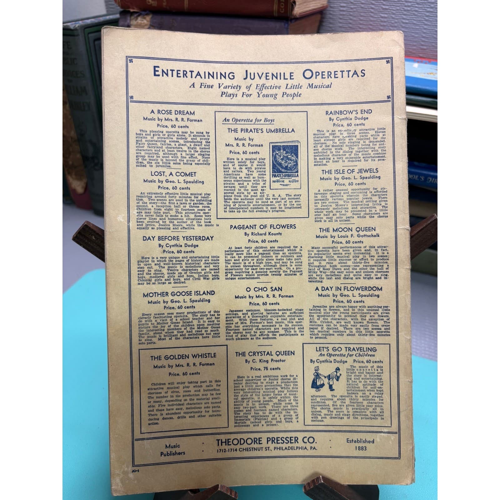 1924 Rainbows End Operetta for Children Cynthia Dodge Vintage Vocal Score Music - Thumbnail 2