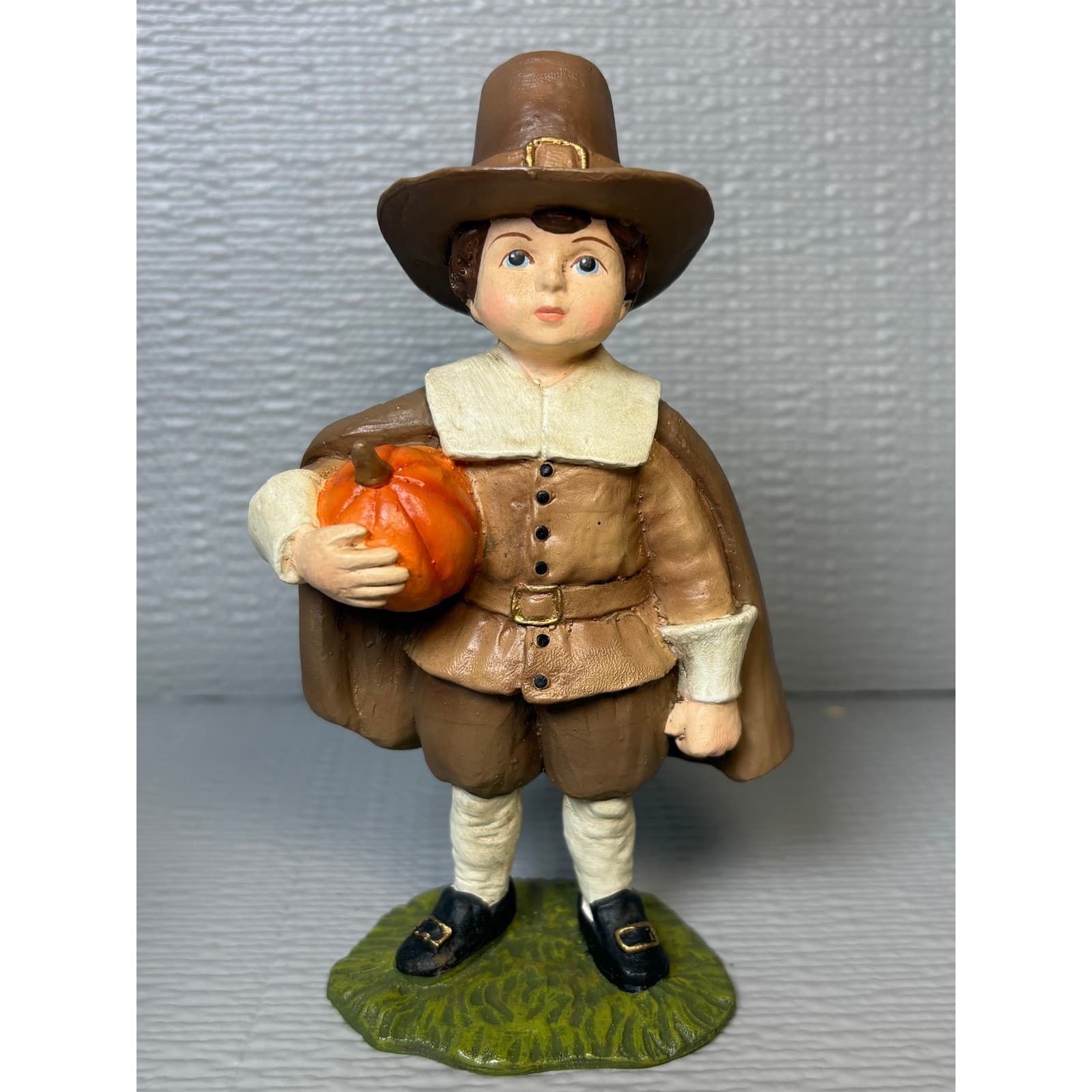 Bethany Lowe Designs Thanksgiving Pilgrim Children Pumpkin Apple 6 - Thumbnail 4