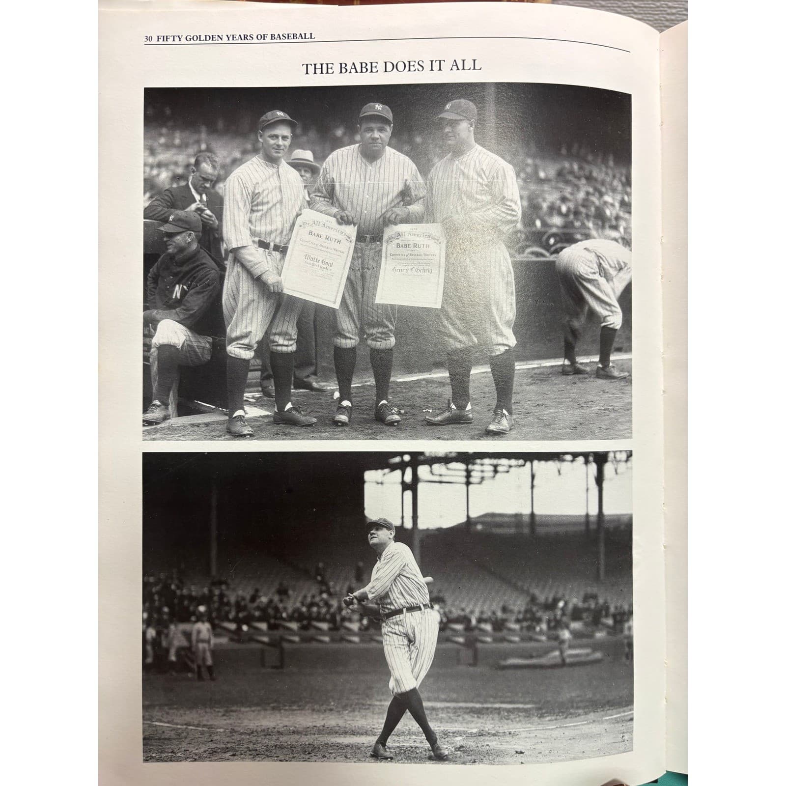 Vintage Golden Years of Baseball 1992 Hardcover Sports History Book - Thumbnail 5