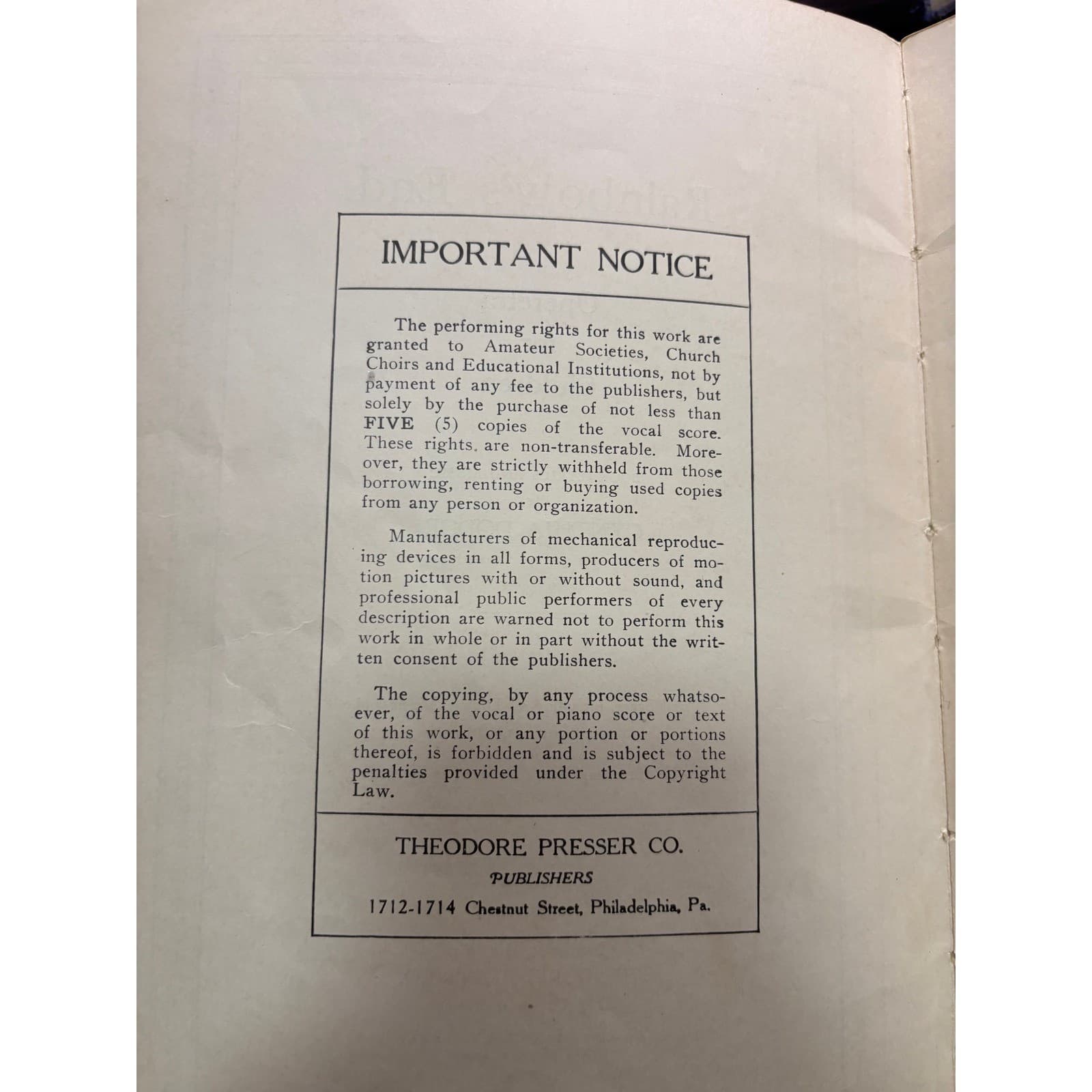 1924 Rainbows End Operetta for Children Cynthia Dodge Vintage Vocal Score Music - Thumbnail 4