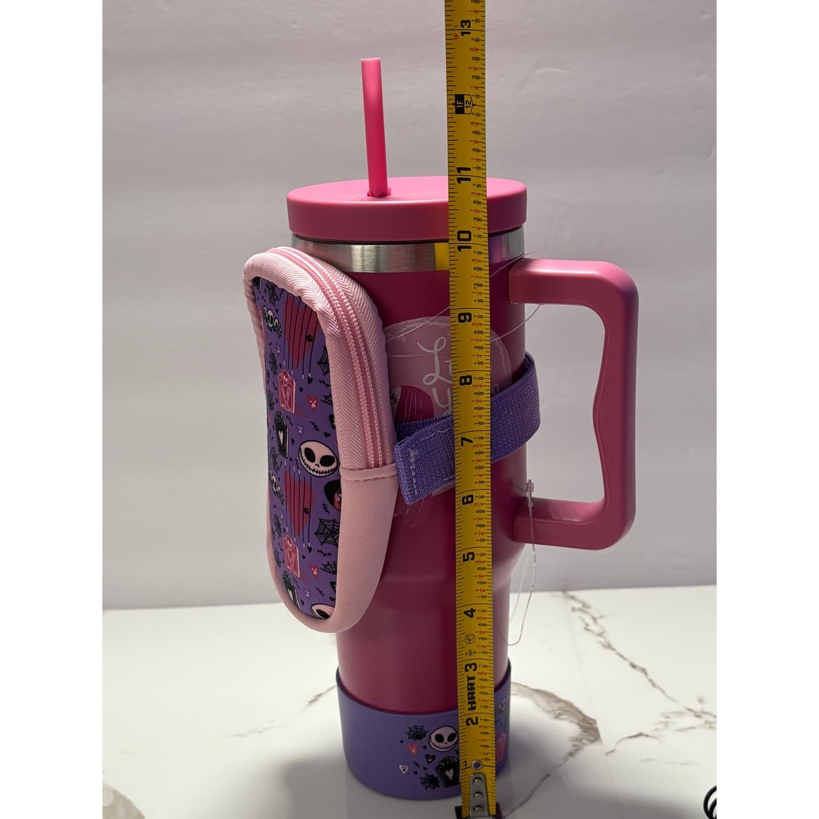 Disney Nightmare Before Christmas CultureFly 40oz Tumbler Pink Jack Sally Pouch - Thumbnail 7