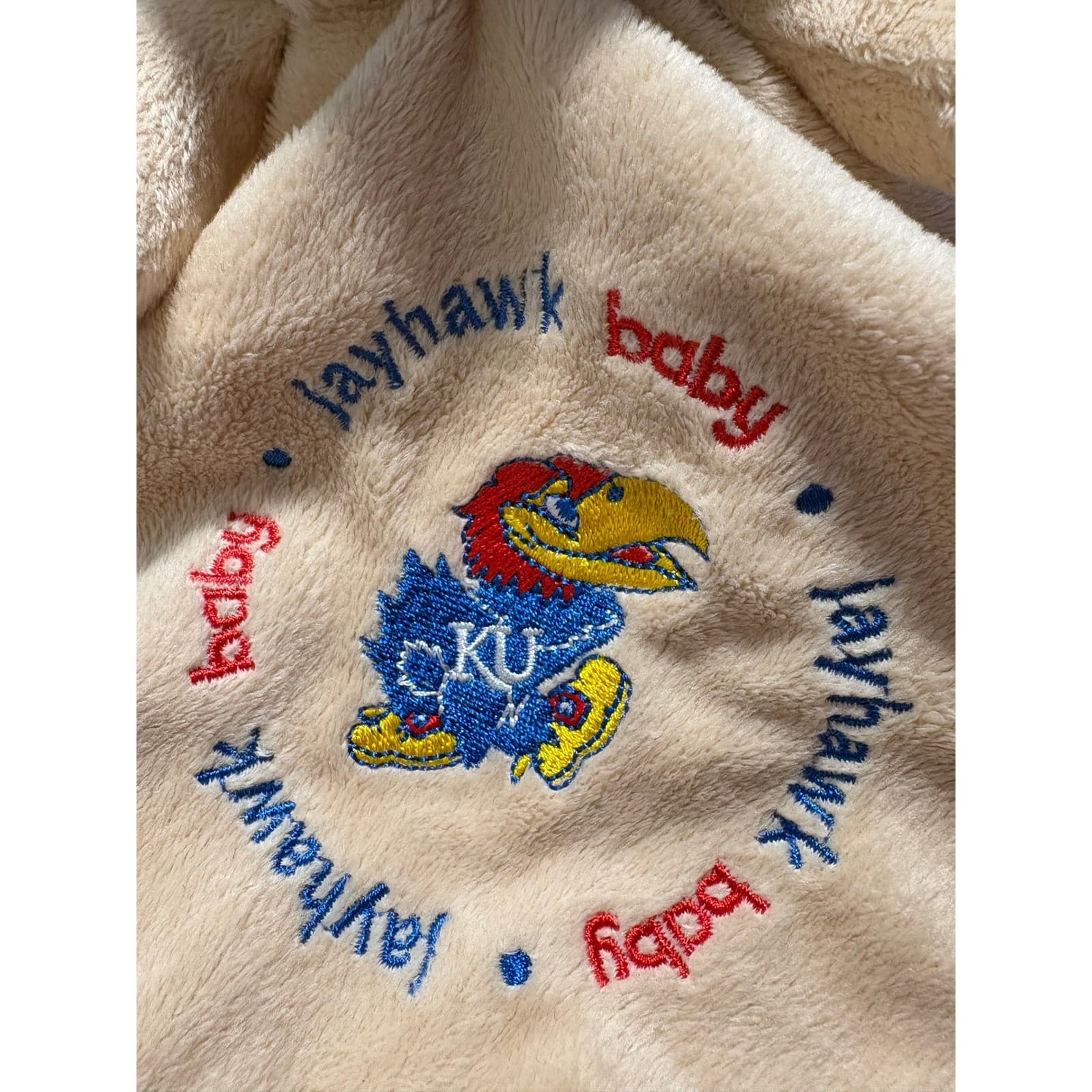 Kansas Jayhawks Baby Fanatic Security Blanket and Pacifier Set New - Thumbnail 3