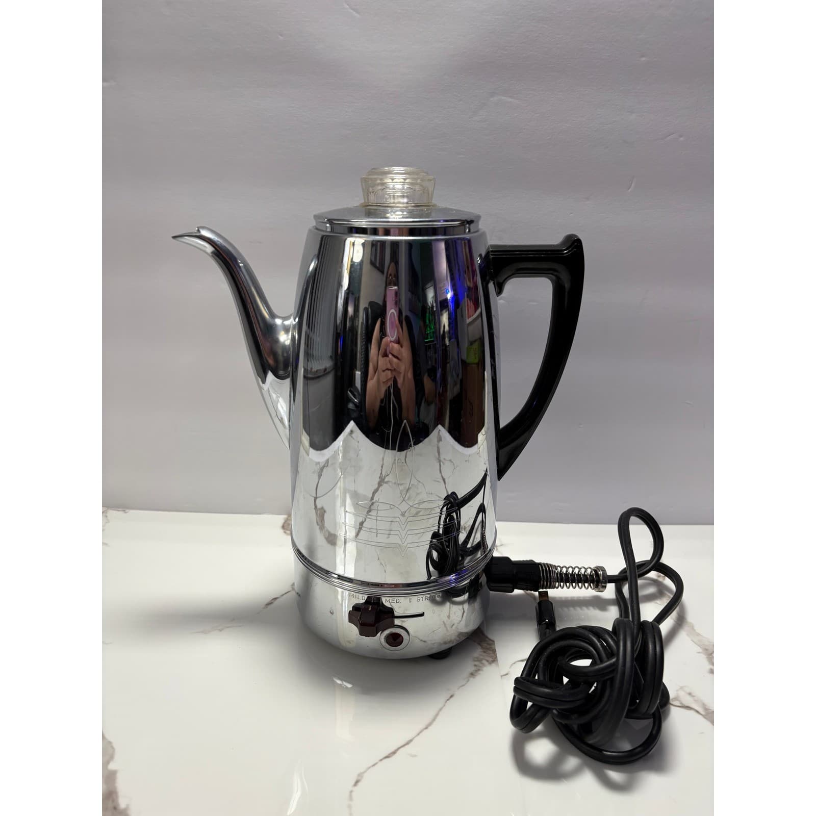 Vintage Universal Coffeematic Electric Percolator Chrome 4408 - Thumbnail 2