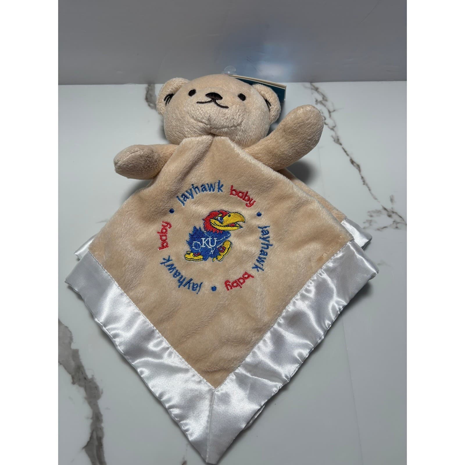 Kansas Jayhawks Baby Fanatic Security Blanket and Pacifier Set New - Thumbnail 2