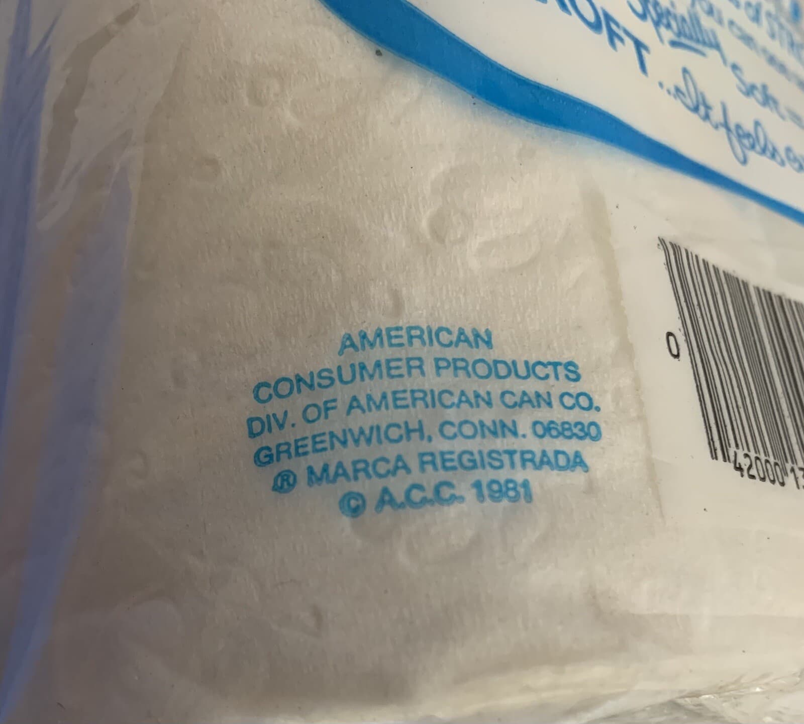 Vintage 1981 Quilted Northern White Toilet Paper 4-pack Sealed NEW - Thumbnail 3