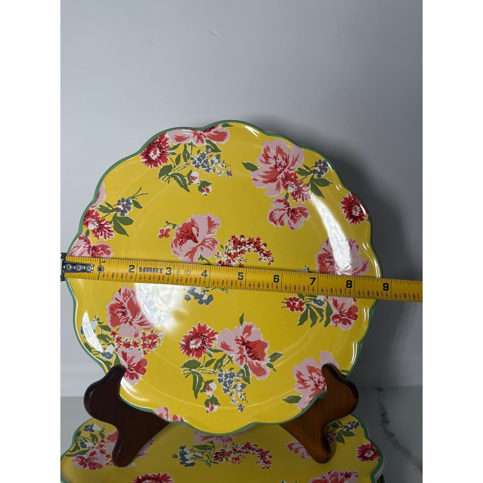 Certified International Madcap Cottage English Garden Yellow Floral Plates Set 4 - Thumbnail 4