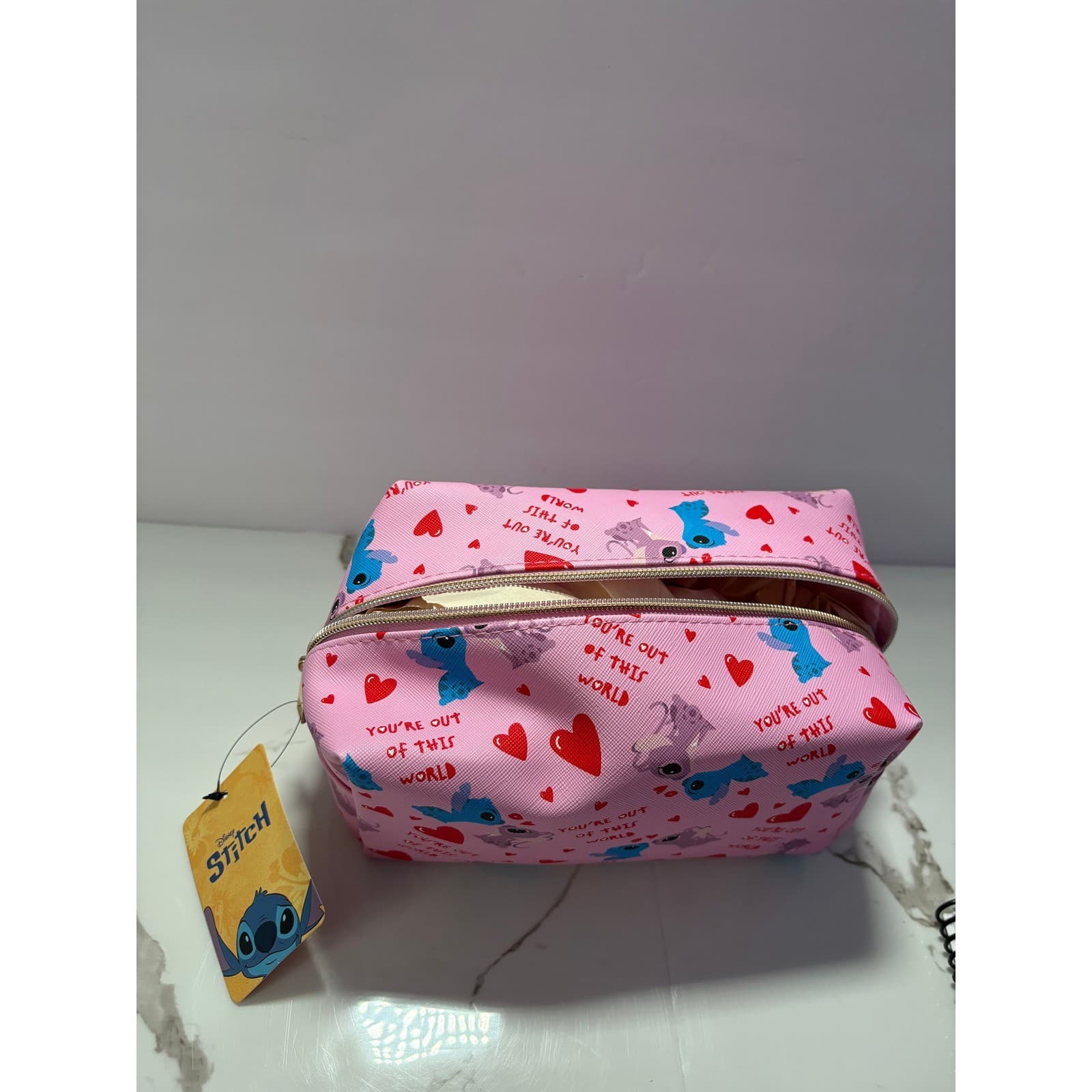 Disney Stitch & Angel cosmetic Bag make up pouch - Thumbnail 3