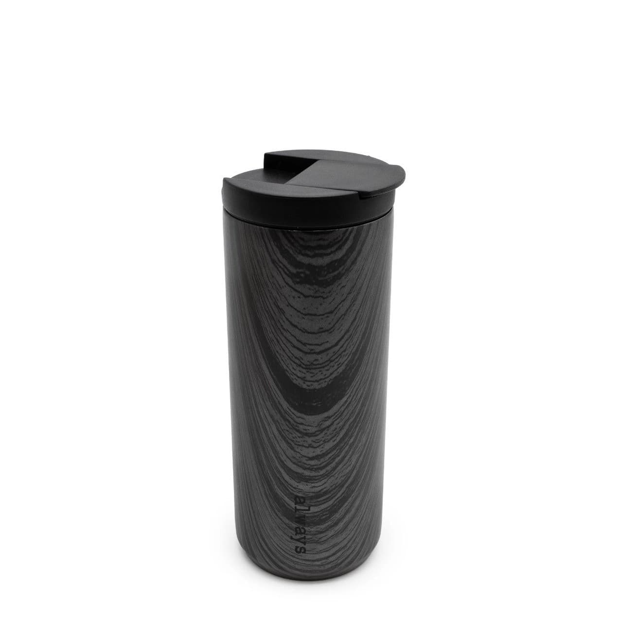 Always Stainless Steel Travel Tumbler Wood Grain Insulated Coffee Mug Grey 16oz - Thumbnail 9
