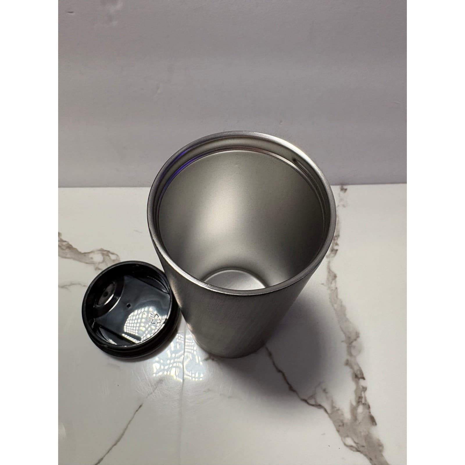 Always Stainless Steel Travel Tumbler Wood Grain Insulated Coffee Mug Grey 16oz - Thumbnail 2