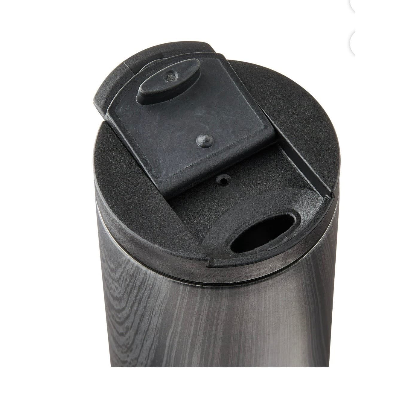 Always Stainless Steel Travel Tumbler Wood Grain Insulated Coffee Mug Grey 16oz - Thumbnail 6