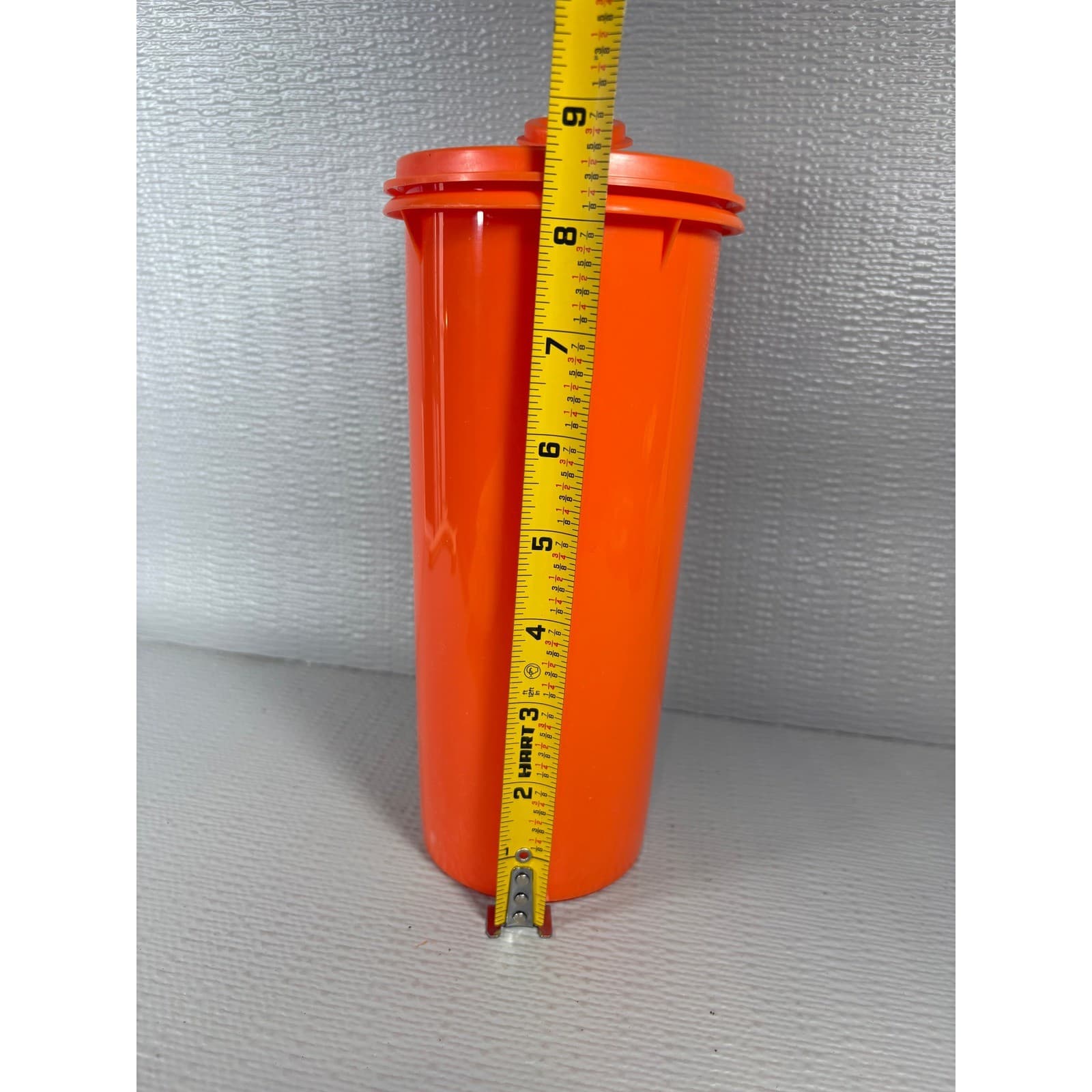 Vintage Tupperware Orange Quick Shake Shaker 262-14 with Strainer Lid 603-1 - Thumbnail 7