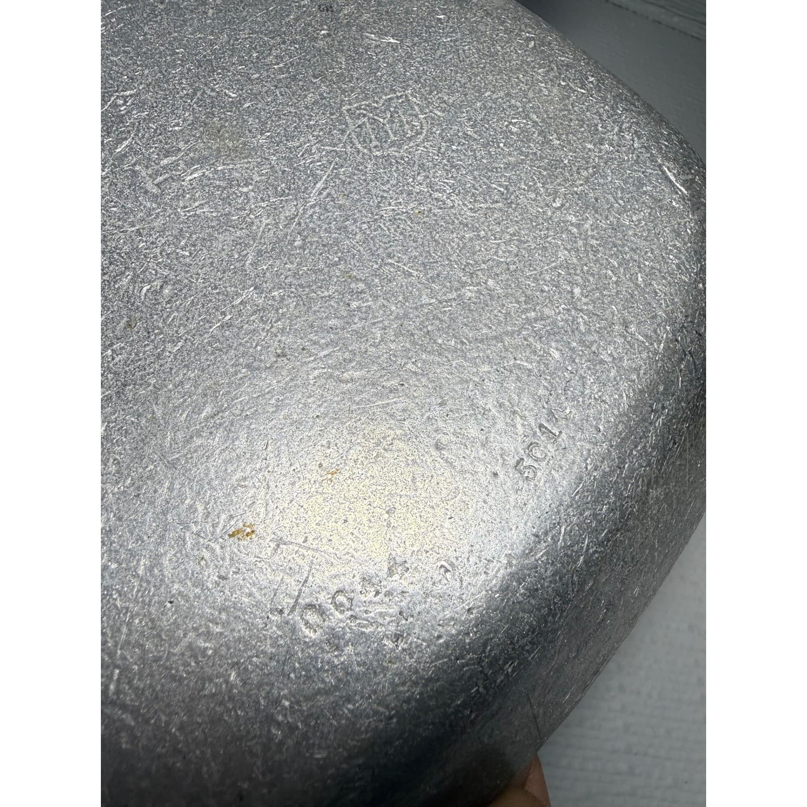 Vintage Cast Aluminum Give Us This Day Our Daily Bread Tray Platter 9in - Thumbnail 6
