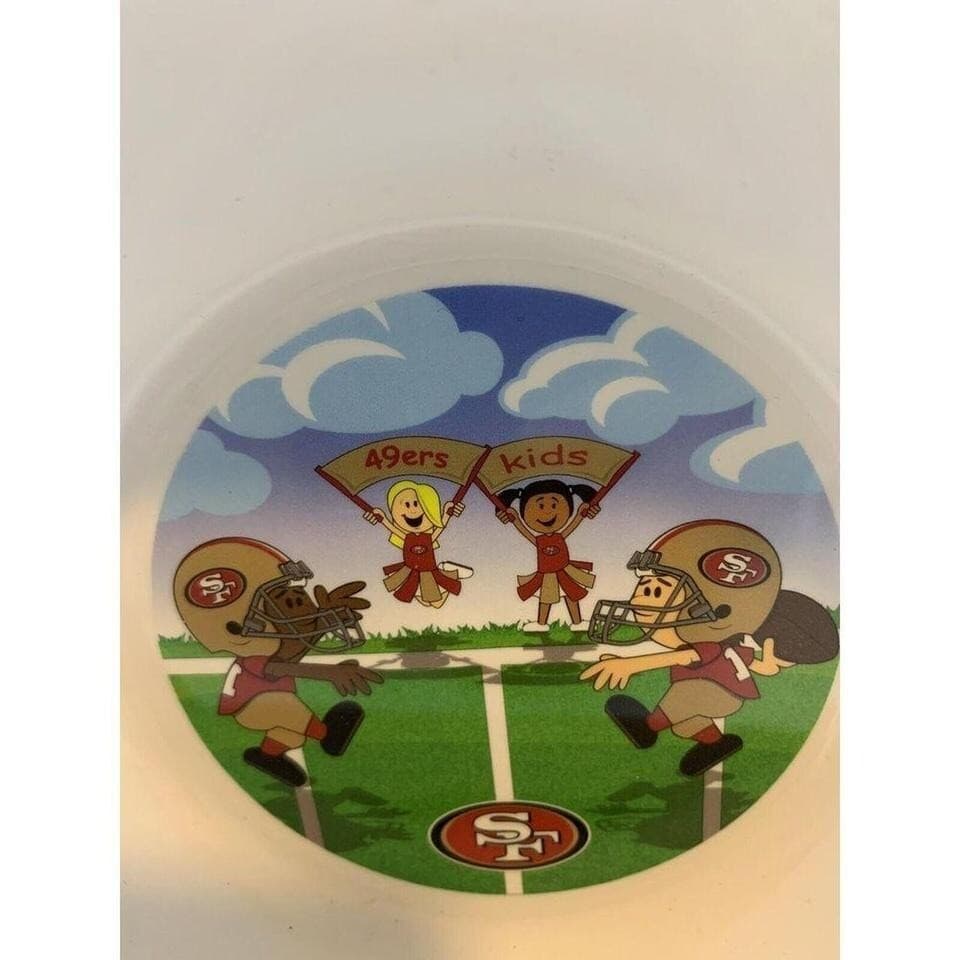 NFL San Francisco 49ers Child's Plate And Bowl Set NFL kids Officially Licensed - Thumbnail 2
