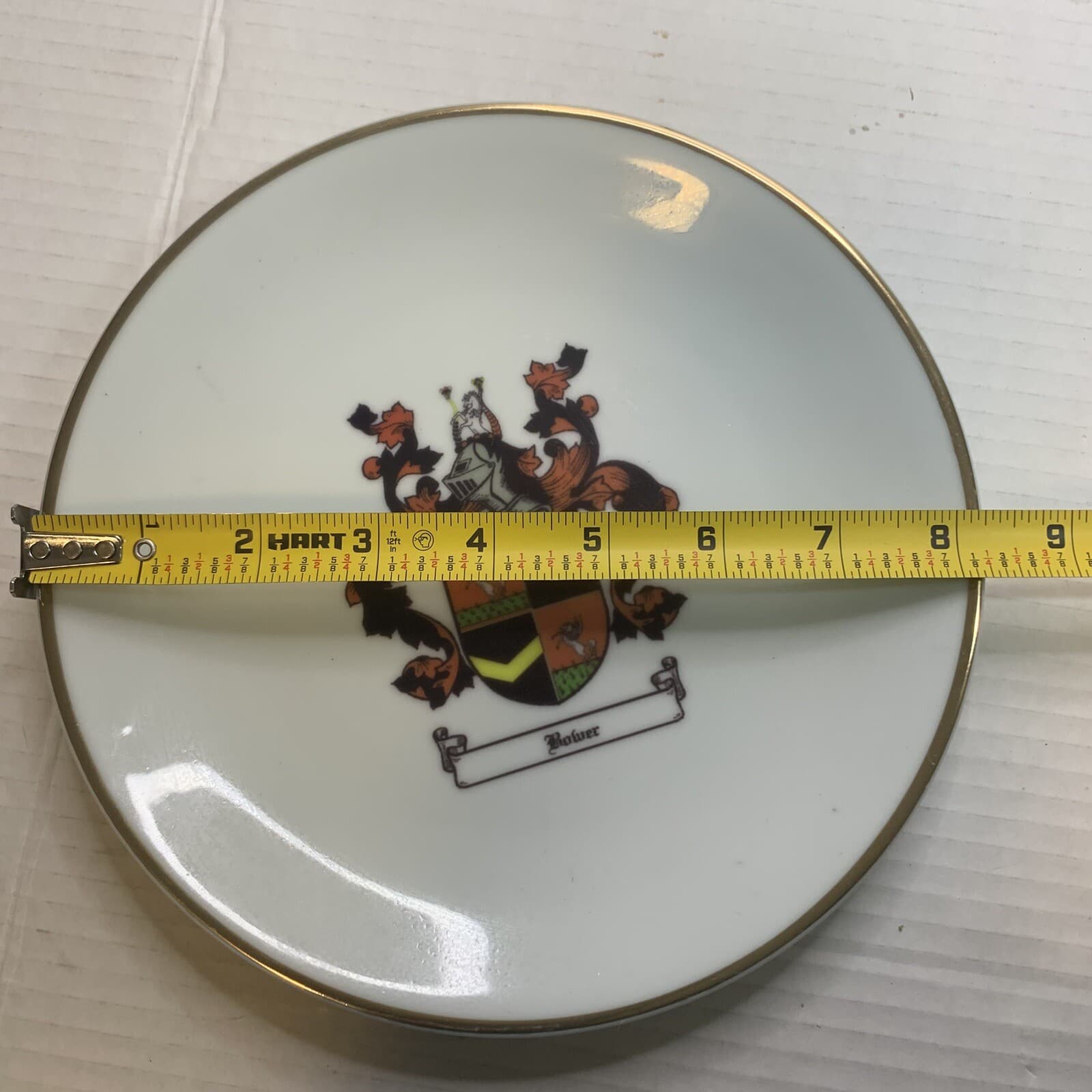 Bower Family Coat Of Arms Collector Plate / Vintage 8.25” /BOWER FAMILY - Thumbnail 3