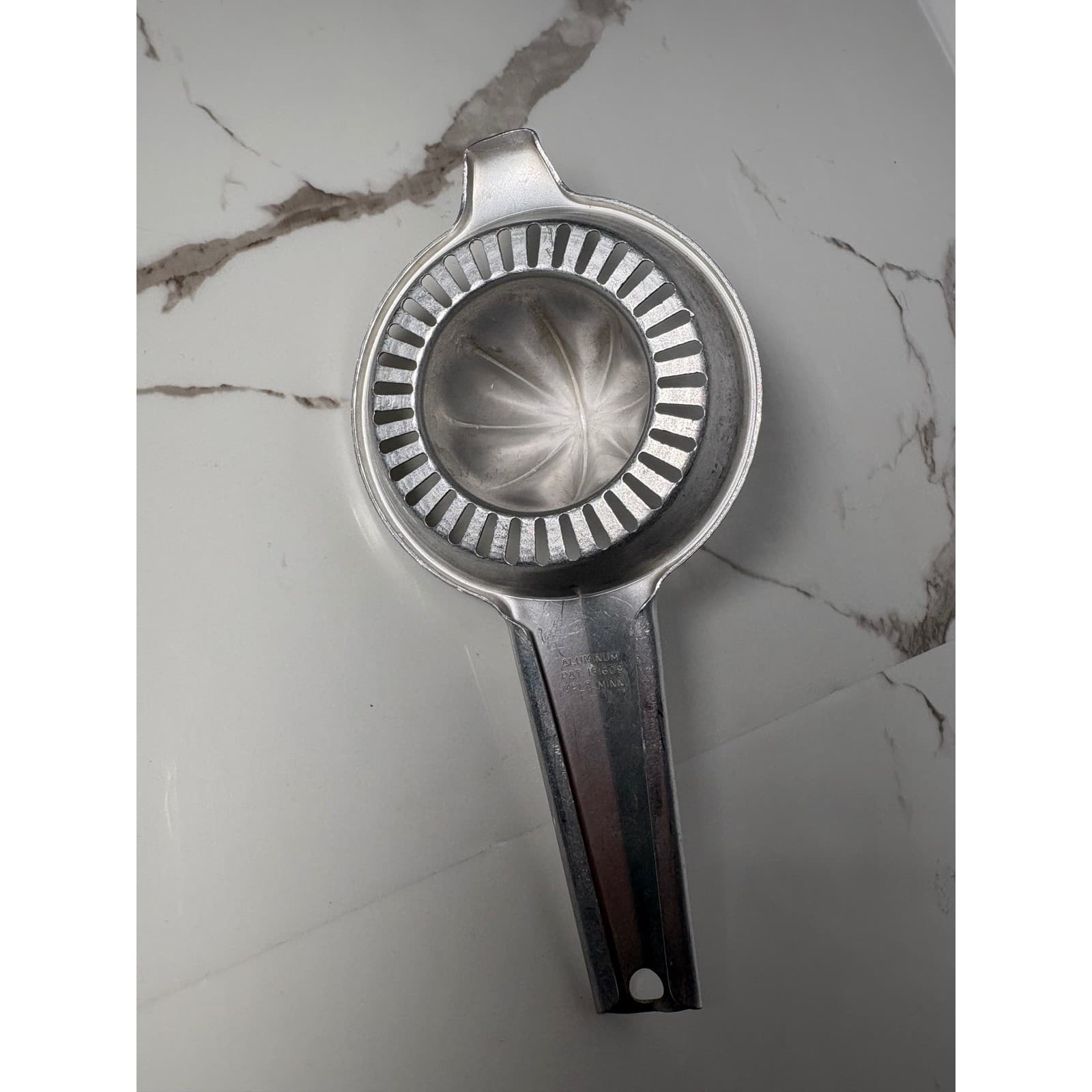 Vintage Foley Aluminum Hand Juicer Reamer Silver Manual Citrus Squeezer - Thumbnail 2