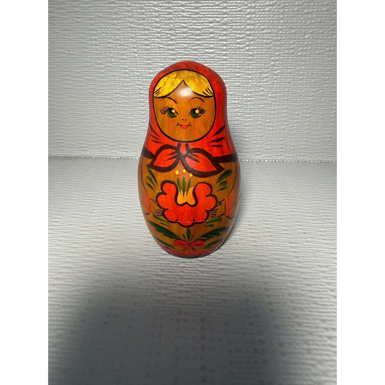 Vintage Russian Matryoshka Nesting Dolls Set 6 Piece Hand Painted Wood Folk Art - Thumbnail 11