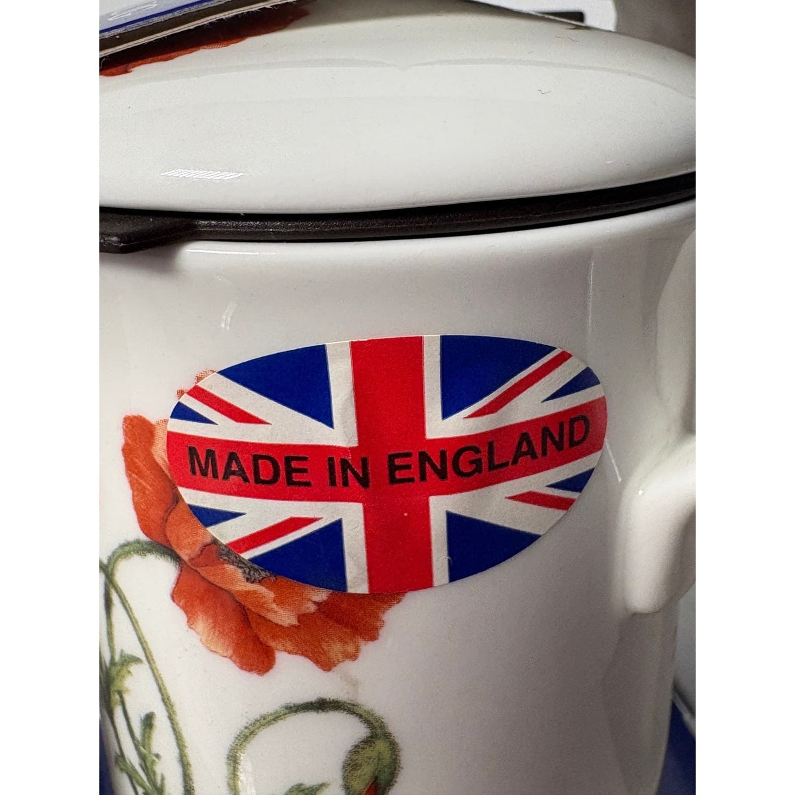 Chatsford Strainer Tea mug Red Poppy Bone China Loose Leaf Tea Mug with Lid UK - Thumbnail 9
