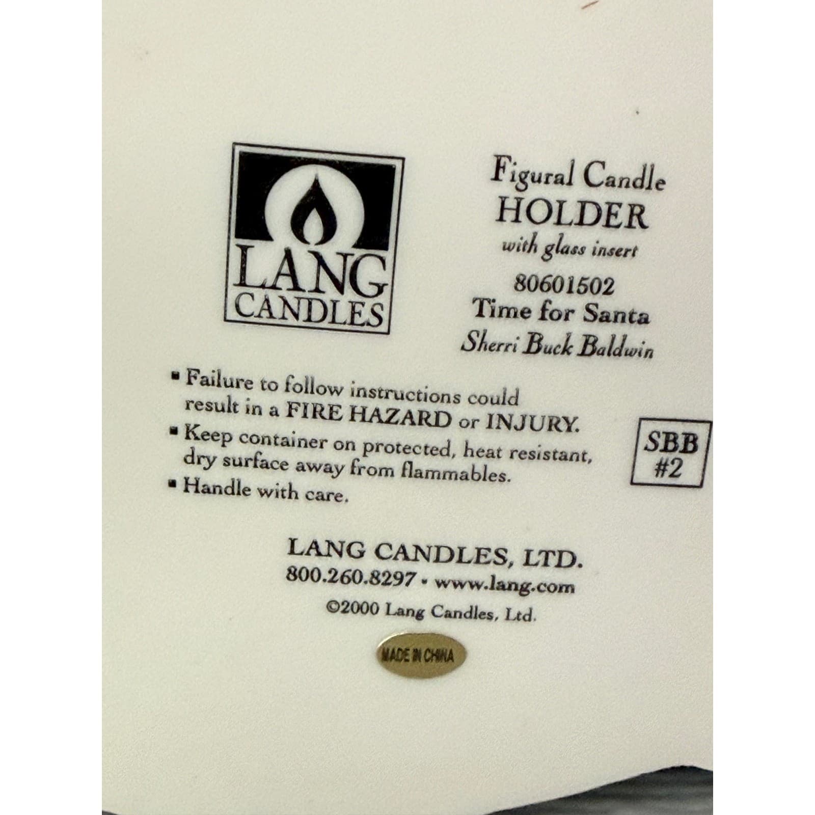 Lang Candles Time for Santa Figural Candle Holder Sherri Buck Baldwin - Thumbnail 4