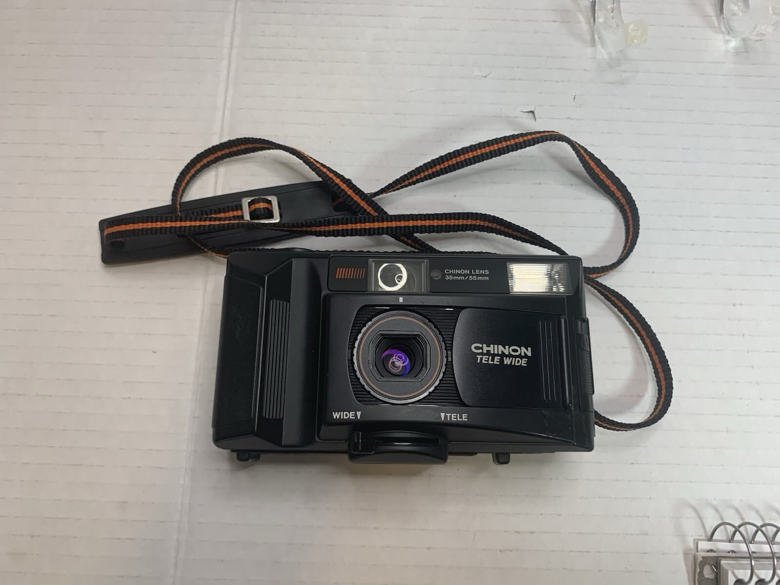 Vintage Chinon Tele Wide 35FX-Tm 35m/55mm Lens Film Camera Motorized -Tested - Thumbnail 7
