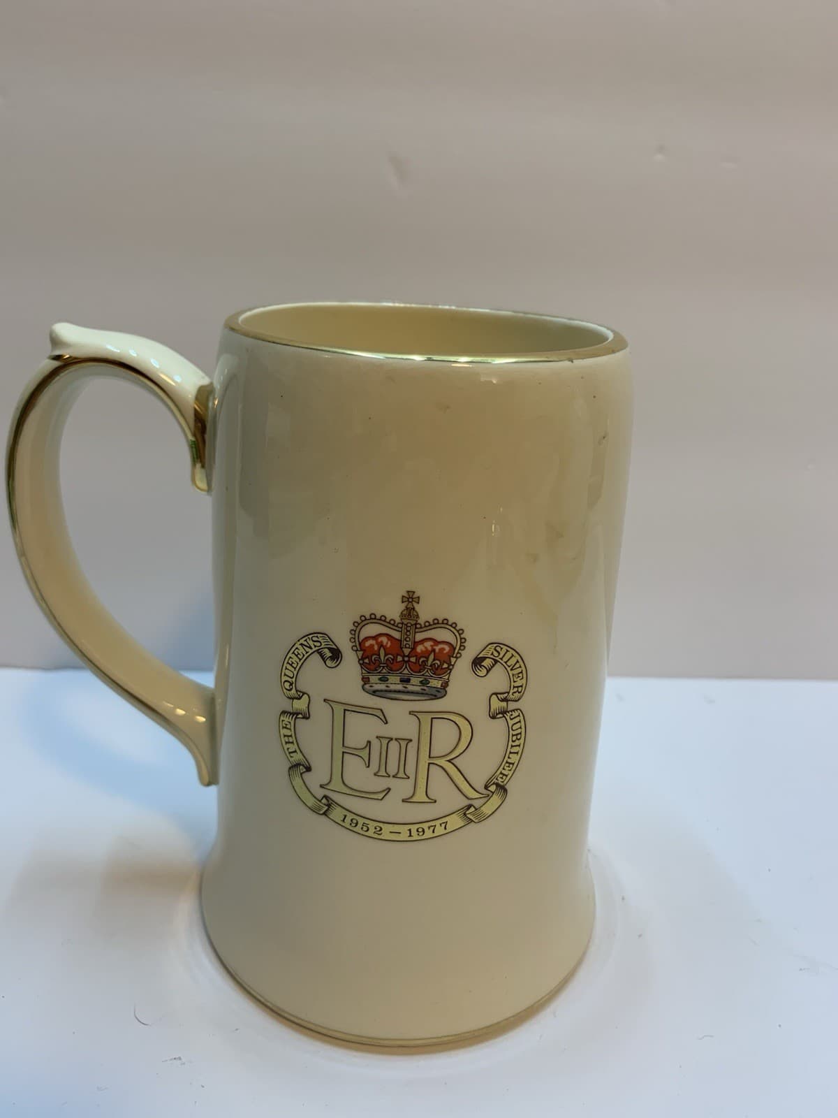 VTG Queen Elizabeth II Silver Jubilee Mug 1952-1977 Sadler England RWL London - Thumbnail 2