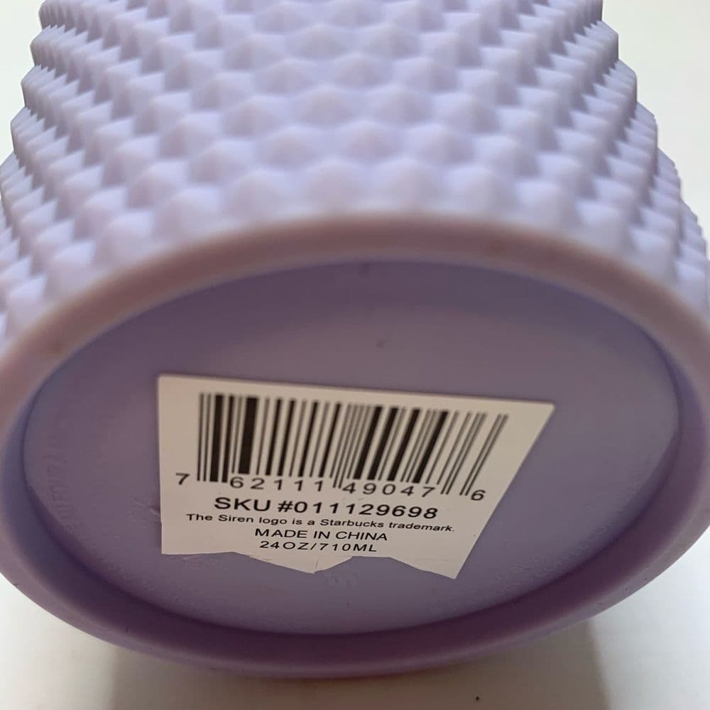 STARBUCKS /2021 Icy Lavender purple matte studded 24 OZ Venti Tumbler /New - Thumbnail 4