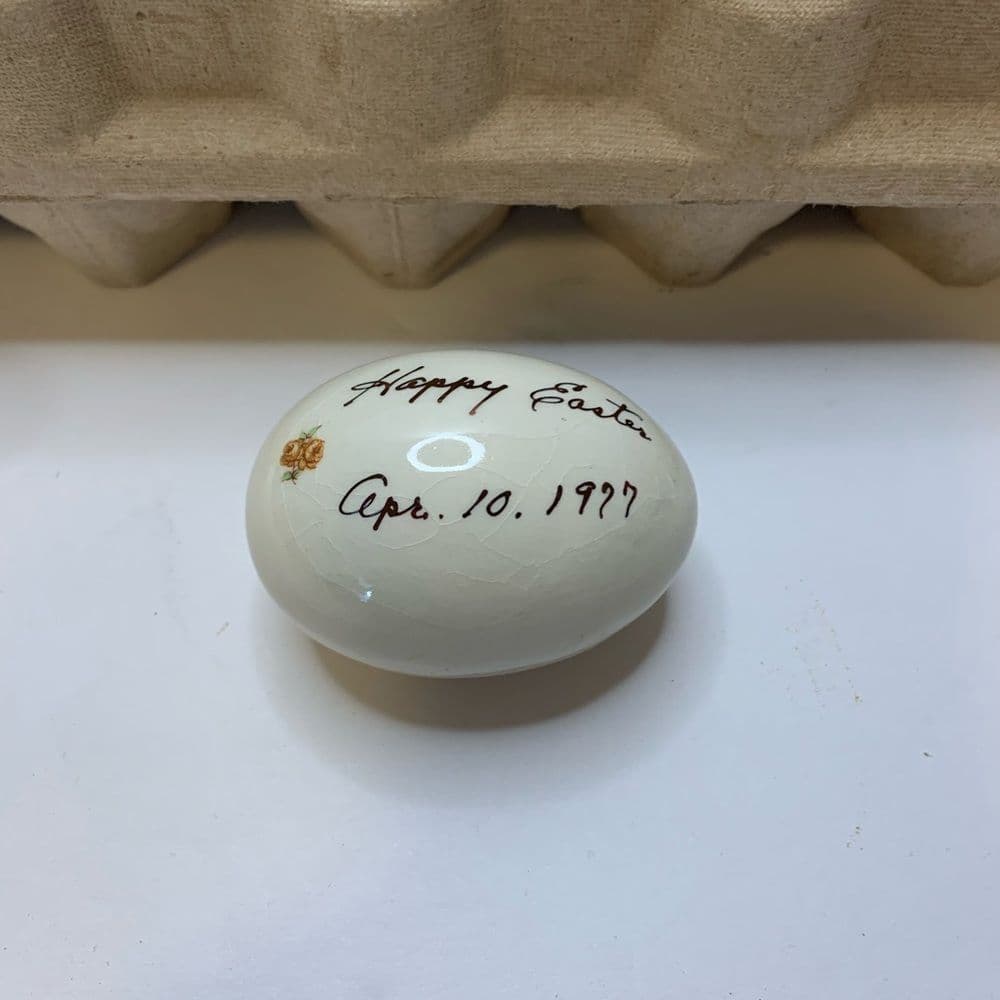 Vintage ceramic spotted speckled Easter Eggs handmade hand painted Easter 1977 - Thumbnail 4