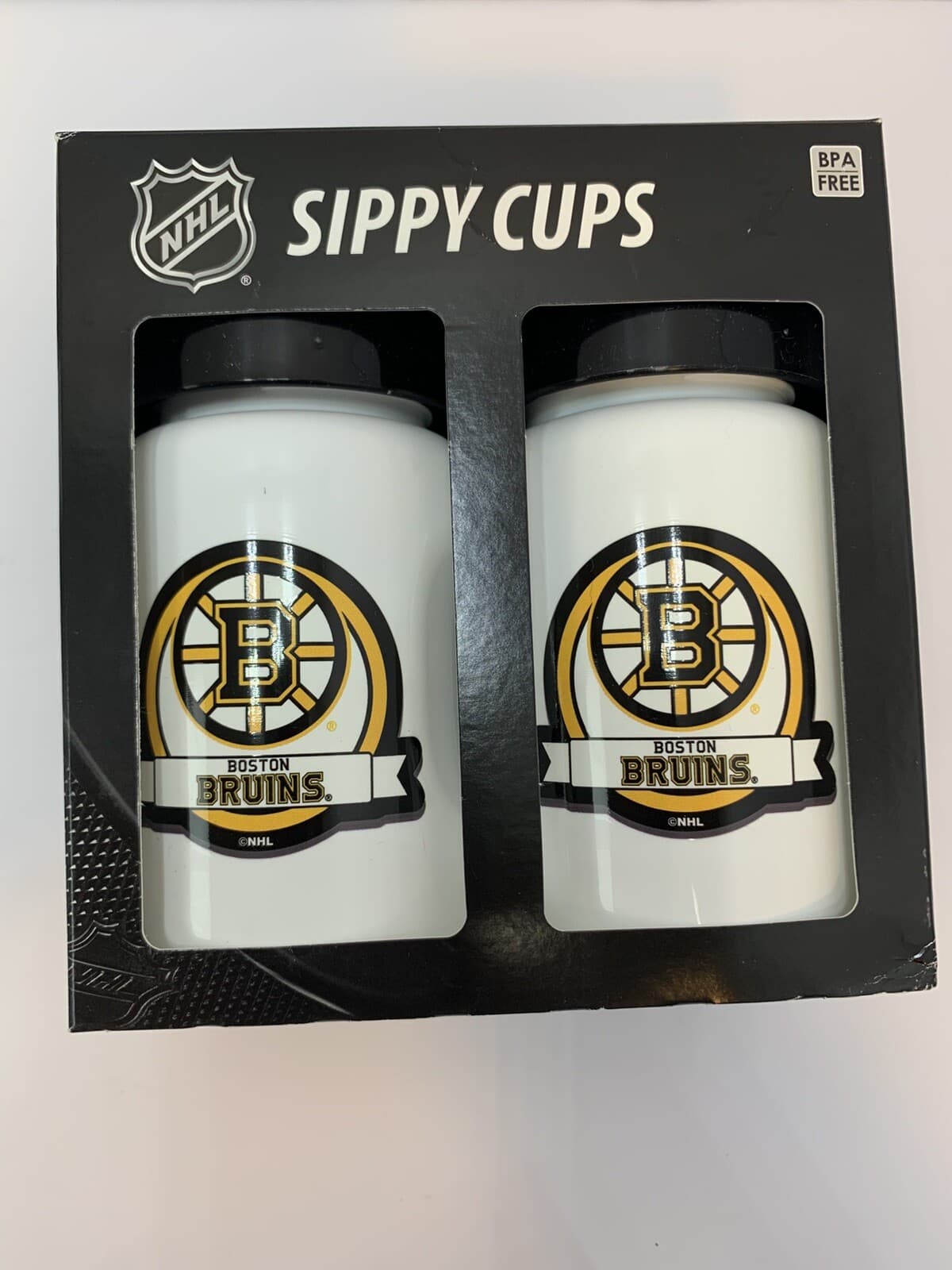 NHL Boston Bruins Sippy Cup 2 Pack 9oz /NHL Licensed / Bruins Fans New England - Thumbnail 2