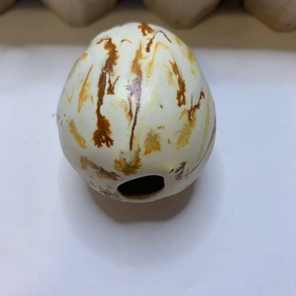 Vintage ceramic spotted speckled Easter Eggs handmade hand painted Easter 1977 - Thumbnail 7