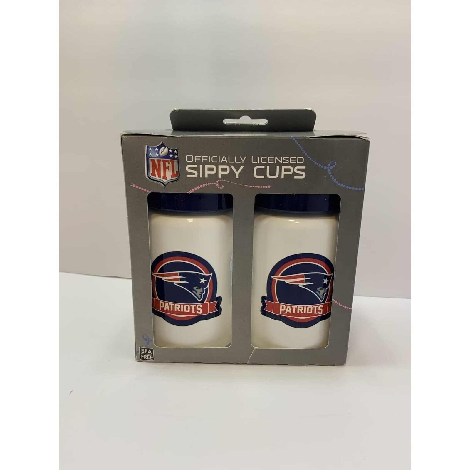 New England Patriots Sippy Cups 2 Pack 9oz / NFL Licensed NE Patriots Fans Brady - Thumbnail 2