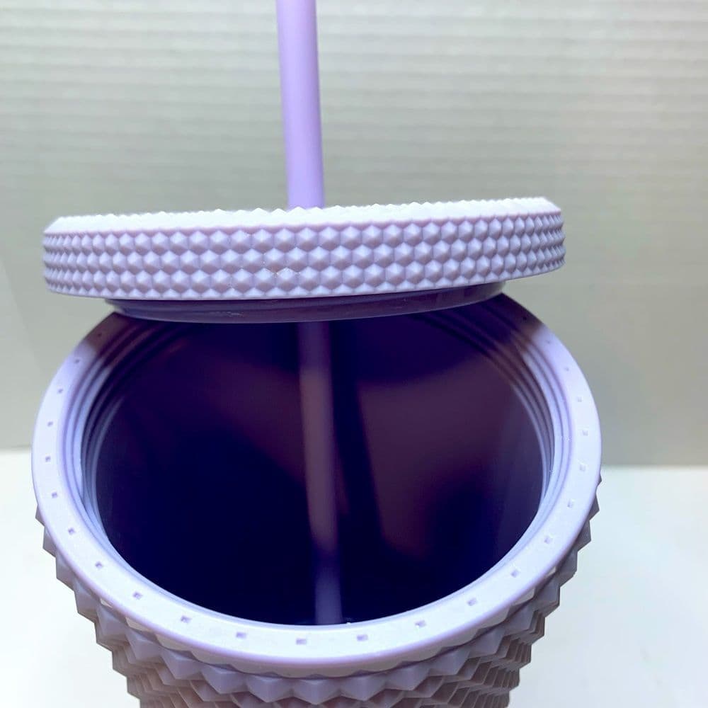 STARBUCKS /2021 Icy Lavender purple matte studded 24 OZ Venti Tumbler /New - Thumbnail 2