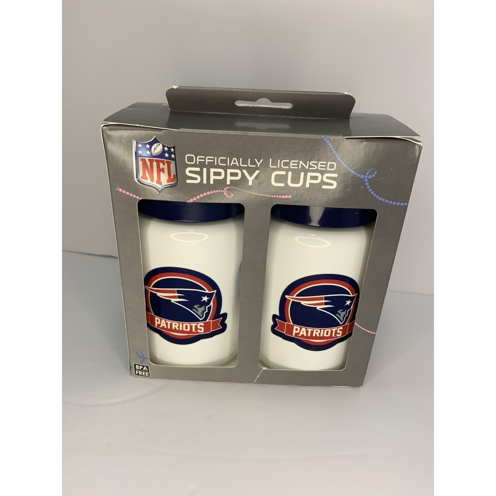 New England Patriots Sippy Cups 2 Pack 9oz / NFL Licensed NE Patriots Fans Brady - Thumbnail 3