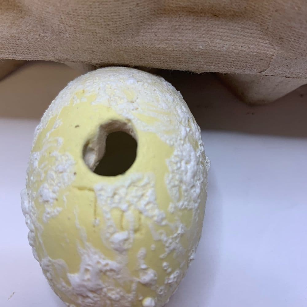 Vintage ceramic spotted speckled Easter Eggs handmade hand painted Easter 1977 - Thumbnail 9