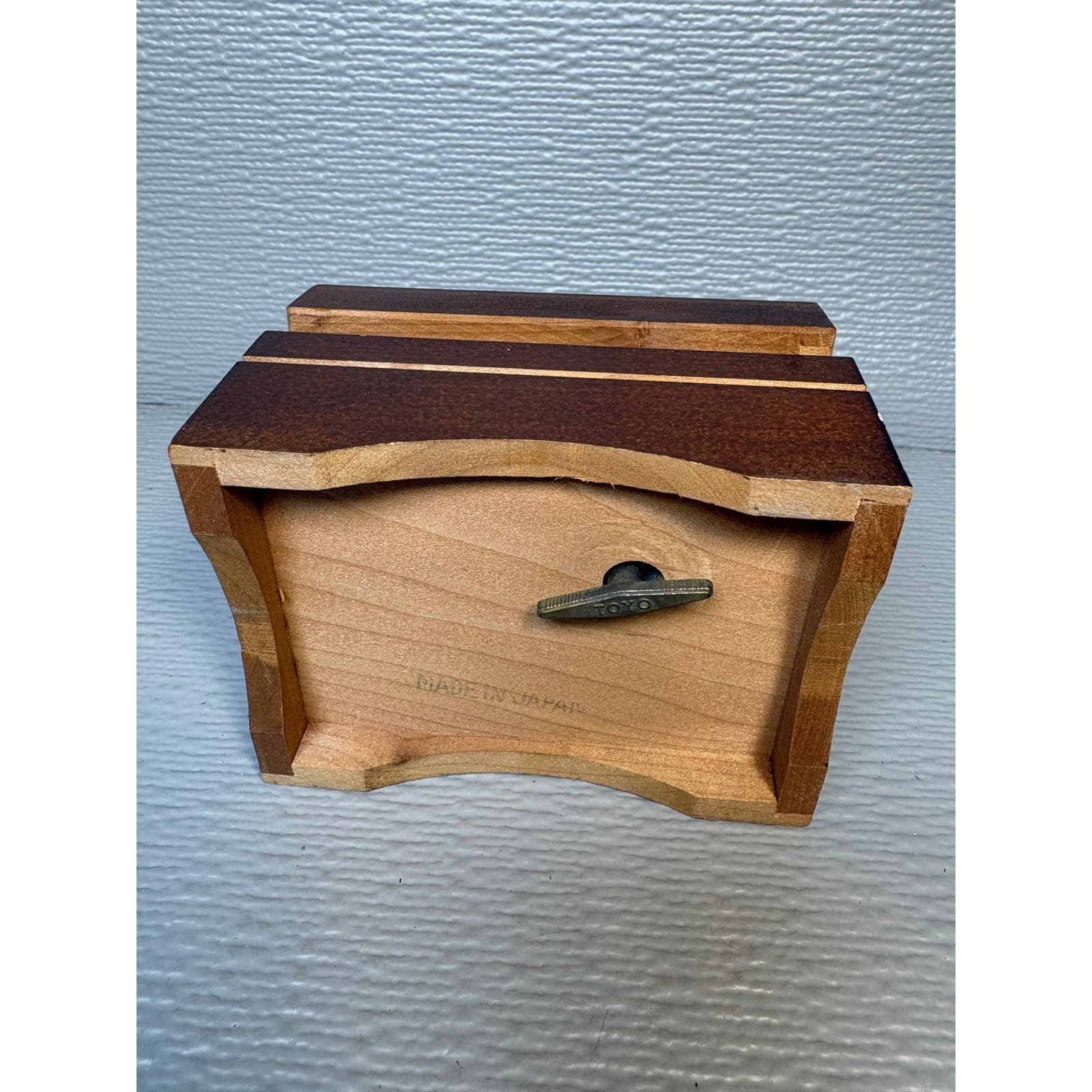 Vintage Toyo Japan Wood Music Box Children Umbrella Hummel Style Wind Up - Thumbnail 4