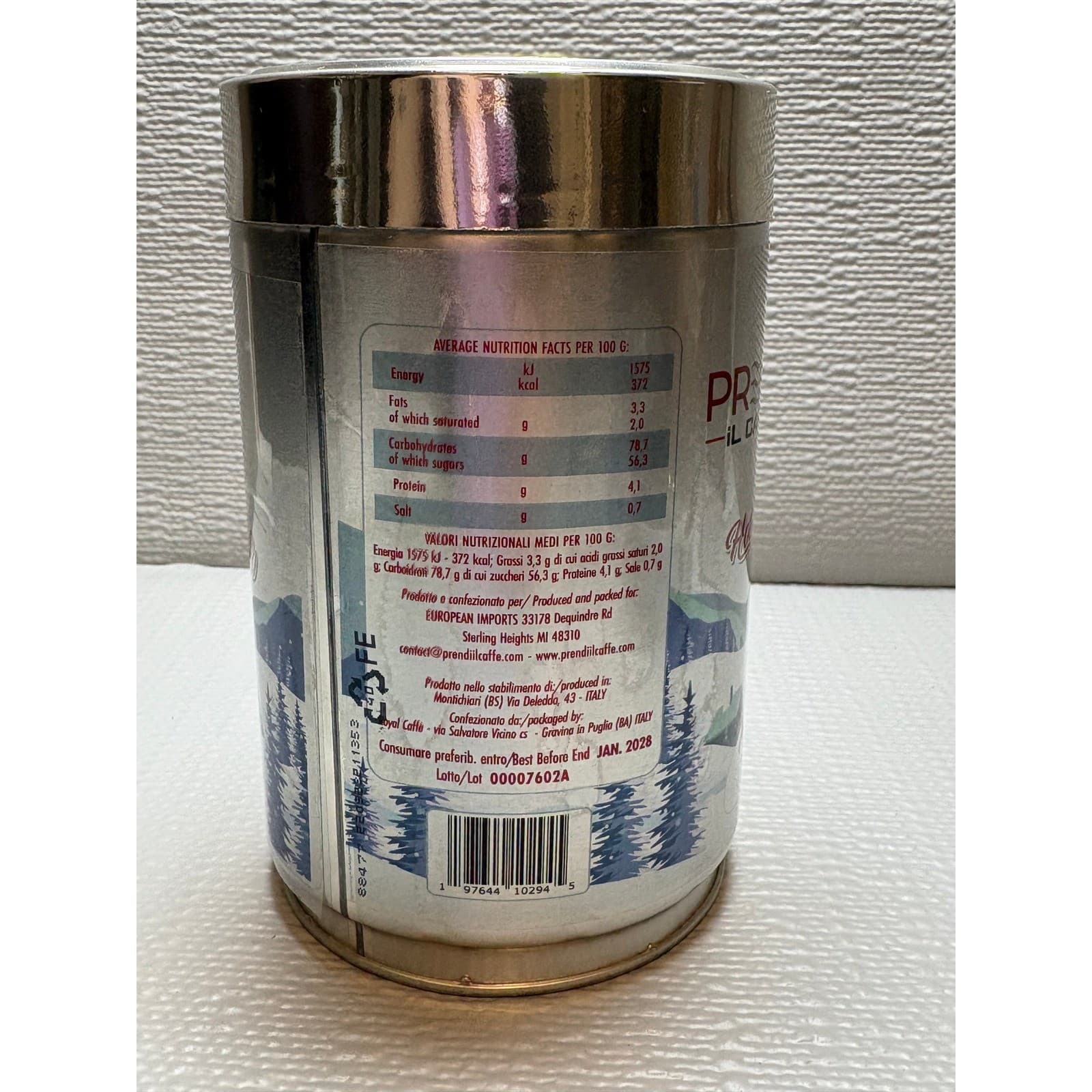 Prendi IL Caffe Hot Chocolate Instant Drink Mix 400g Tin Made in Italy Winter - Thumbnail 5