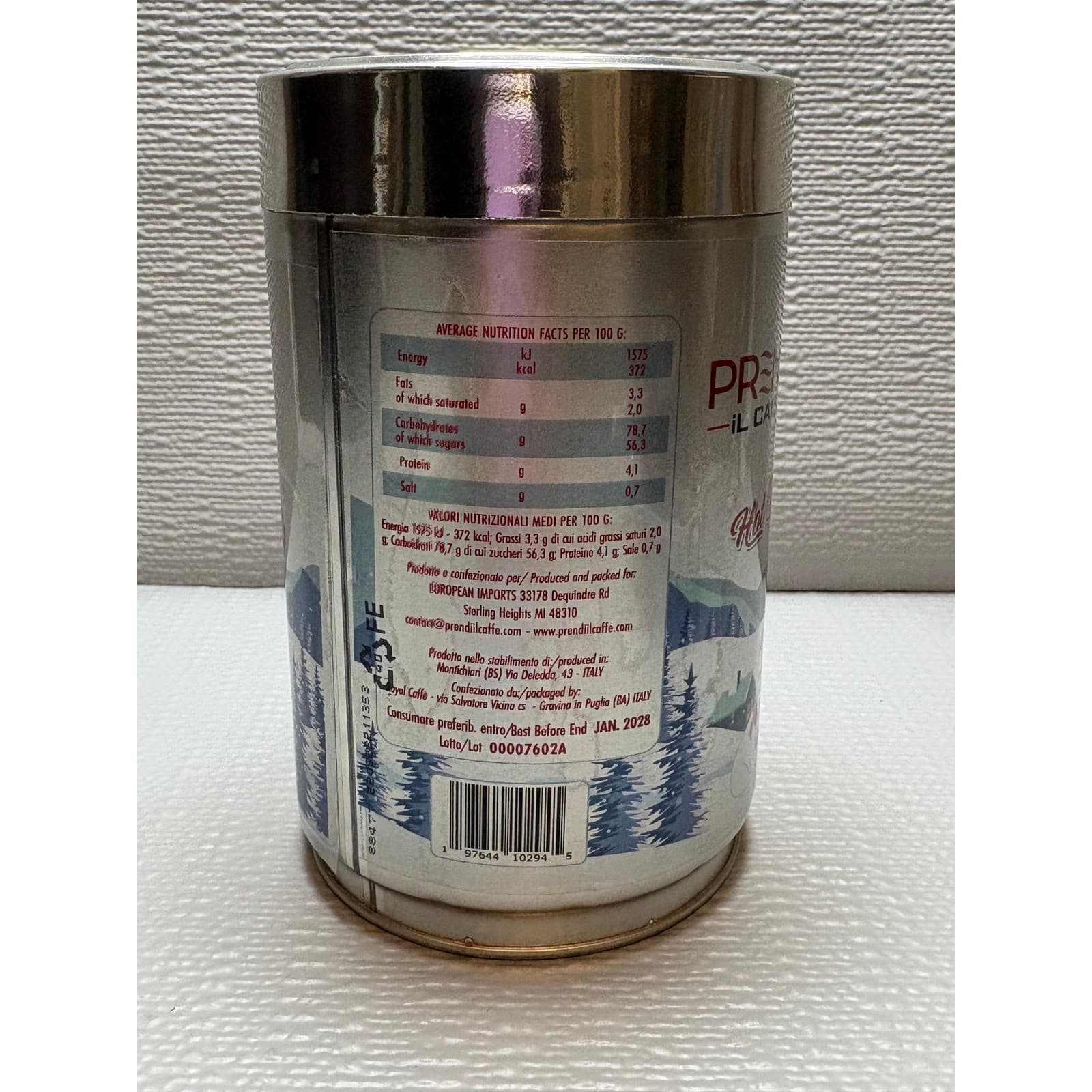 Prendi IL Caffe Hot Chocolate Instant Drink Mix 400g Tin Made in Italy Winter - Thumbnail 6