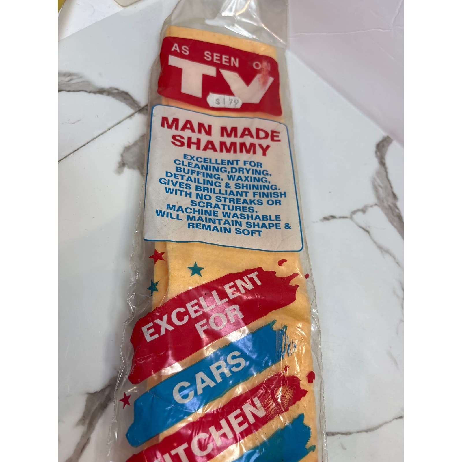 Vintage As Seen On TV Man Made Shammy Cleaning Cloth West Germany 20x13.5 - Thumbnail 4