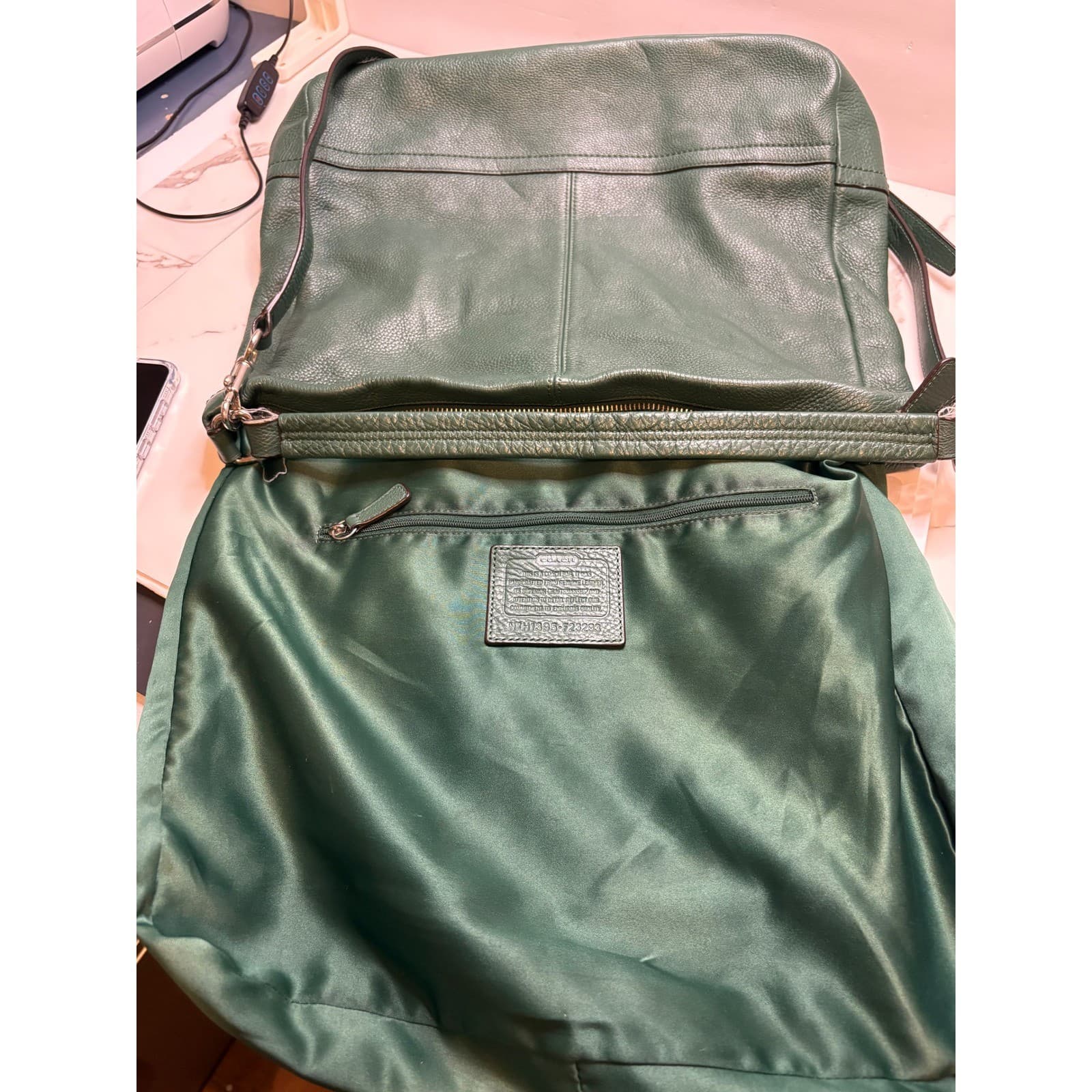 Coach Park Metro Hobo Green Pebbled Leather Crossbody Bag F23293 - Thumbnail 7