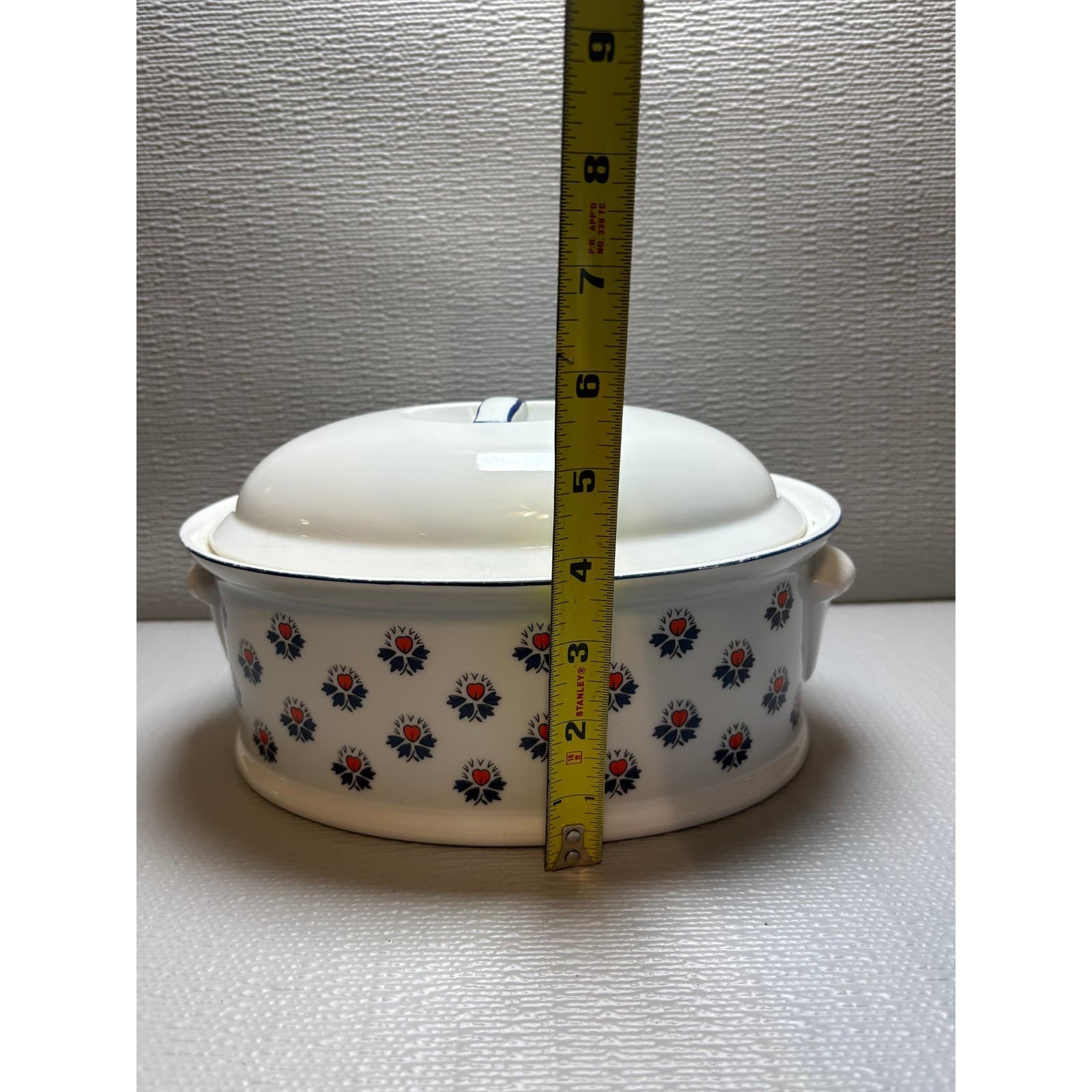 Schmid Brasserie Souleiado Print Oval Covered Casserole Dish French Provencal - Thumbnail 9