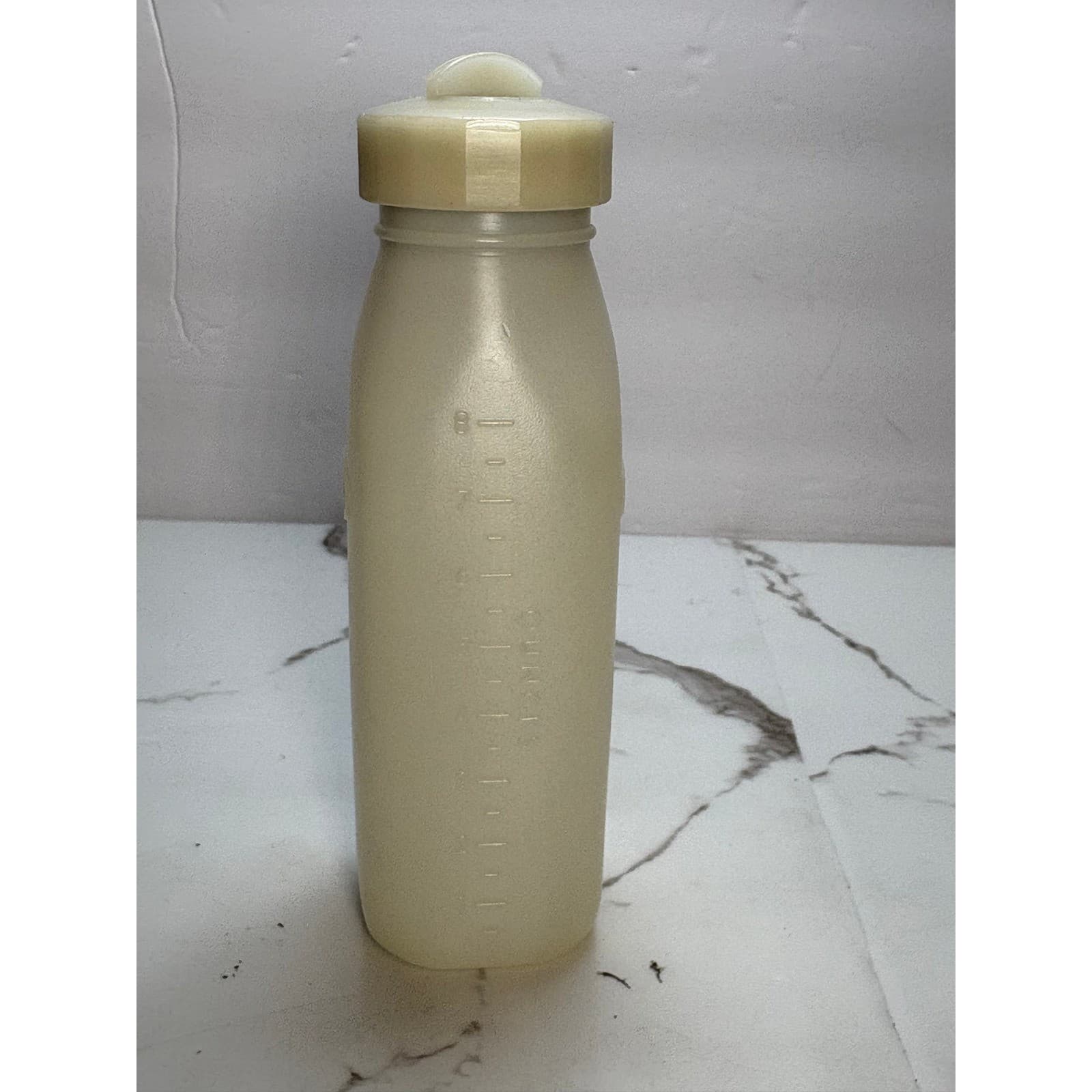Vintage Davol Plax Plastic Bottle Cream Translucent 8oz Measurement Markings - Thumbnail 2