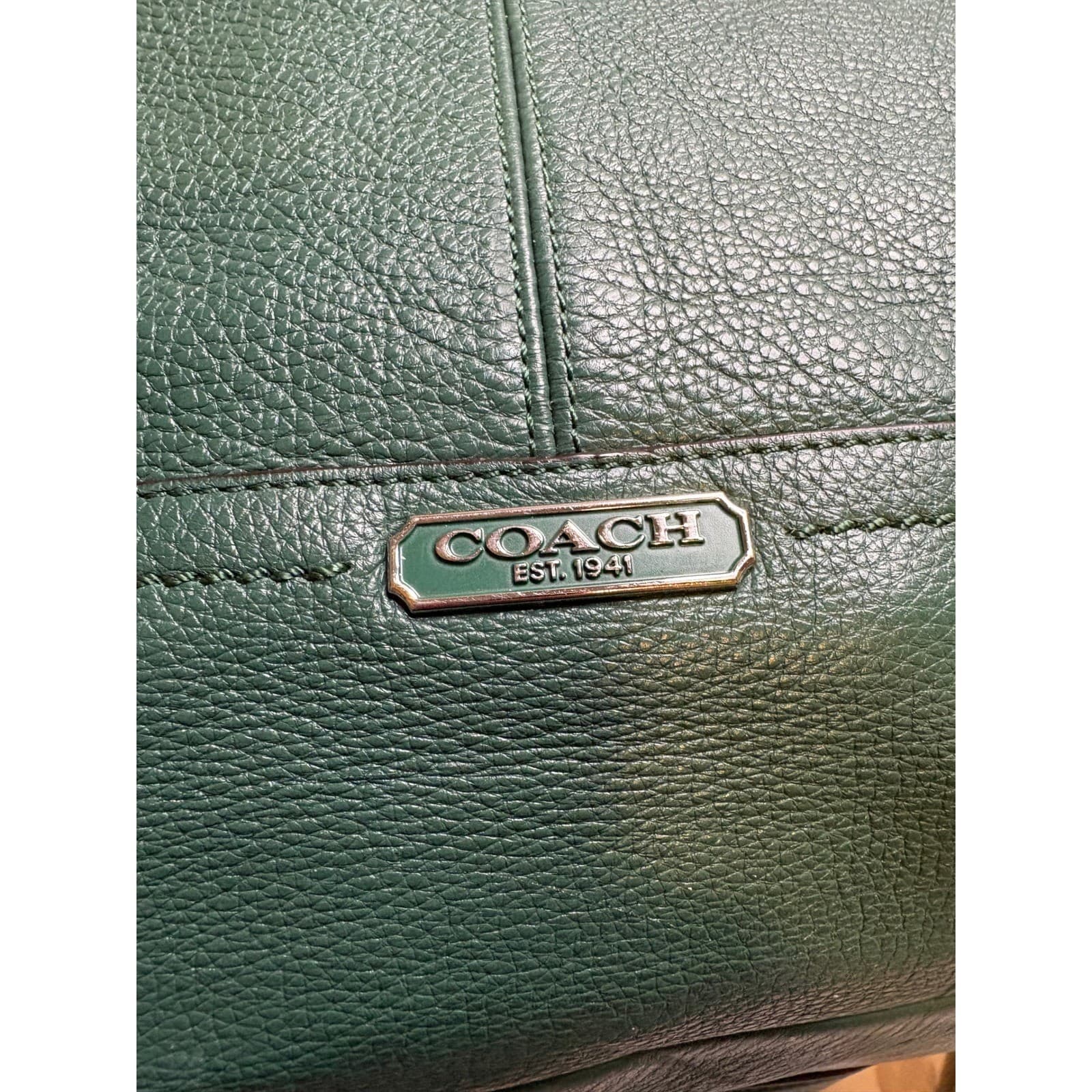 Coach Park Metro Hobo Green Pebbled Leather Crossbody Bag F23293 - Thumbnail 5