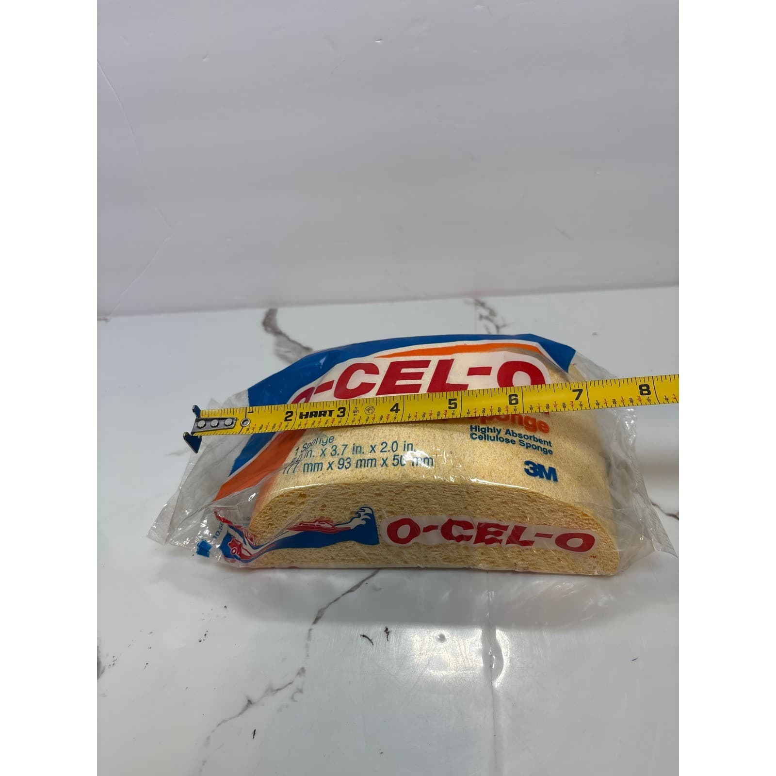 Vintage O-Cel-O Handy Grip Sponge 3M Cellulose Large Yellow New Old Stock - Thumbnail 6
