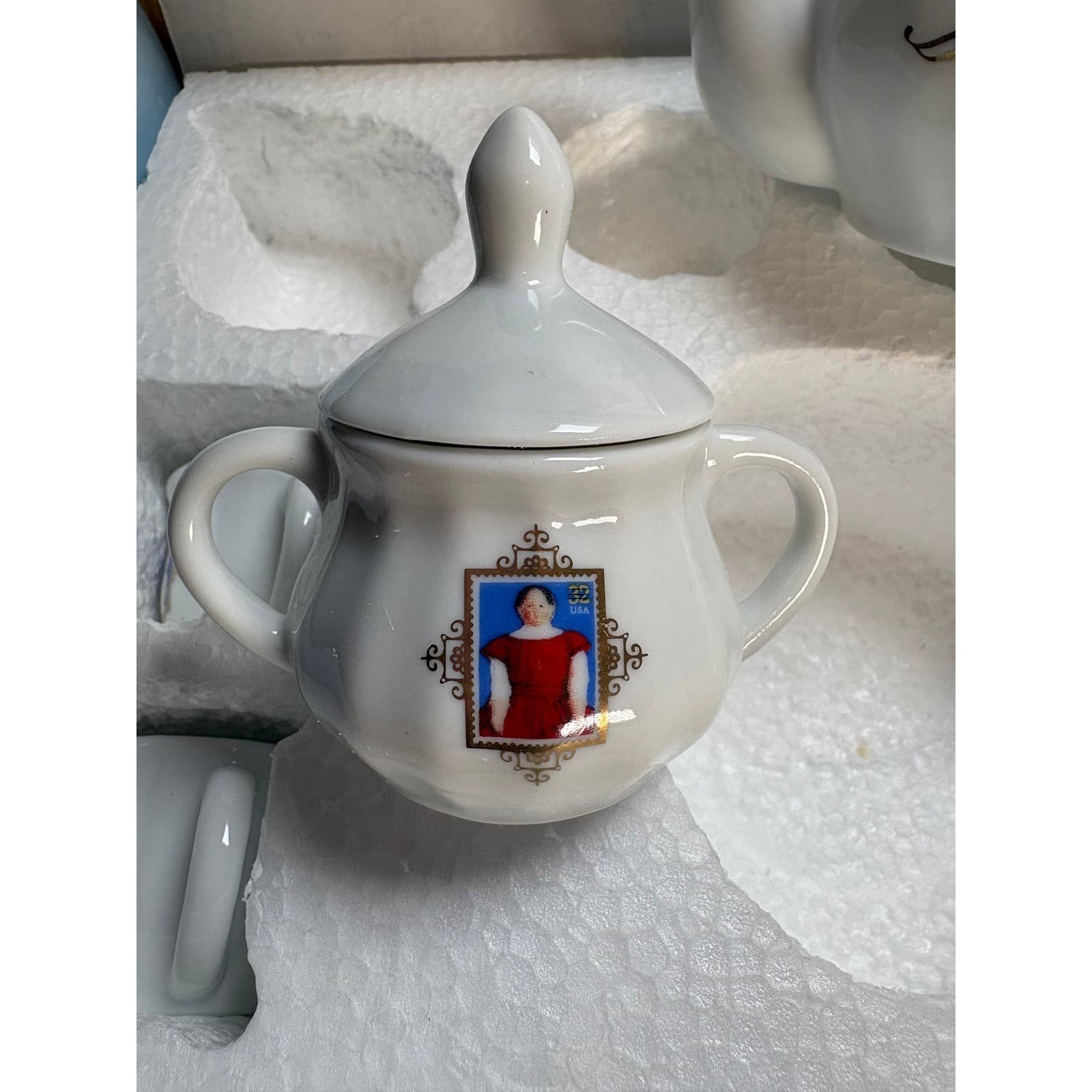 Designer Guild Martha Chase Miniature Tea Set 1997 Stamp Collection Decorative - Thumbnail 4