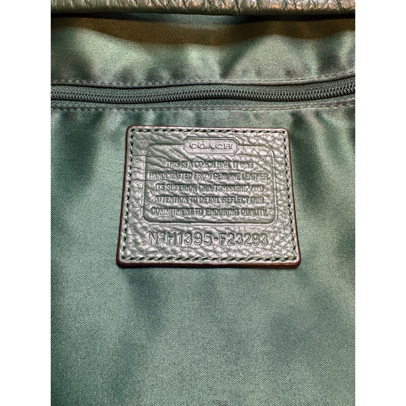 Coach Park Metro Hobo Green Pebbled Leather Crossbody Bag F23293 - Thumbnail 6