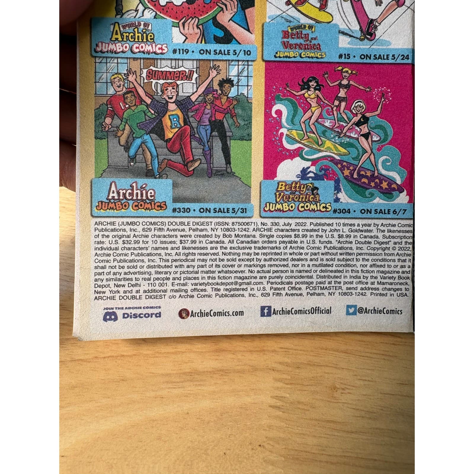 Archie Jumbo Comics Digest 330 Summer Fun Special July 2022 Riverdale Dan Parent - Thumbnail 2
