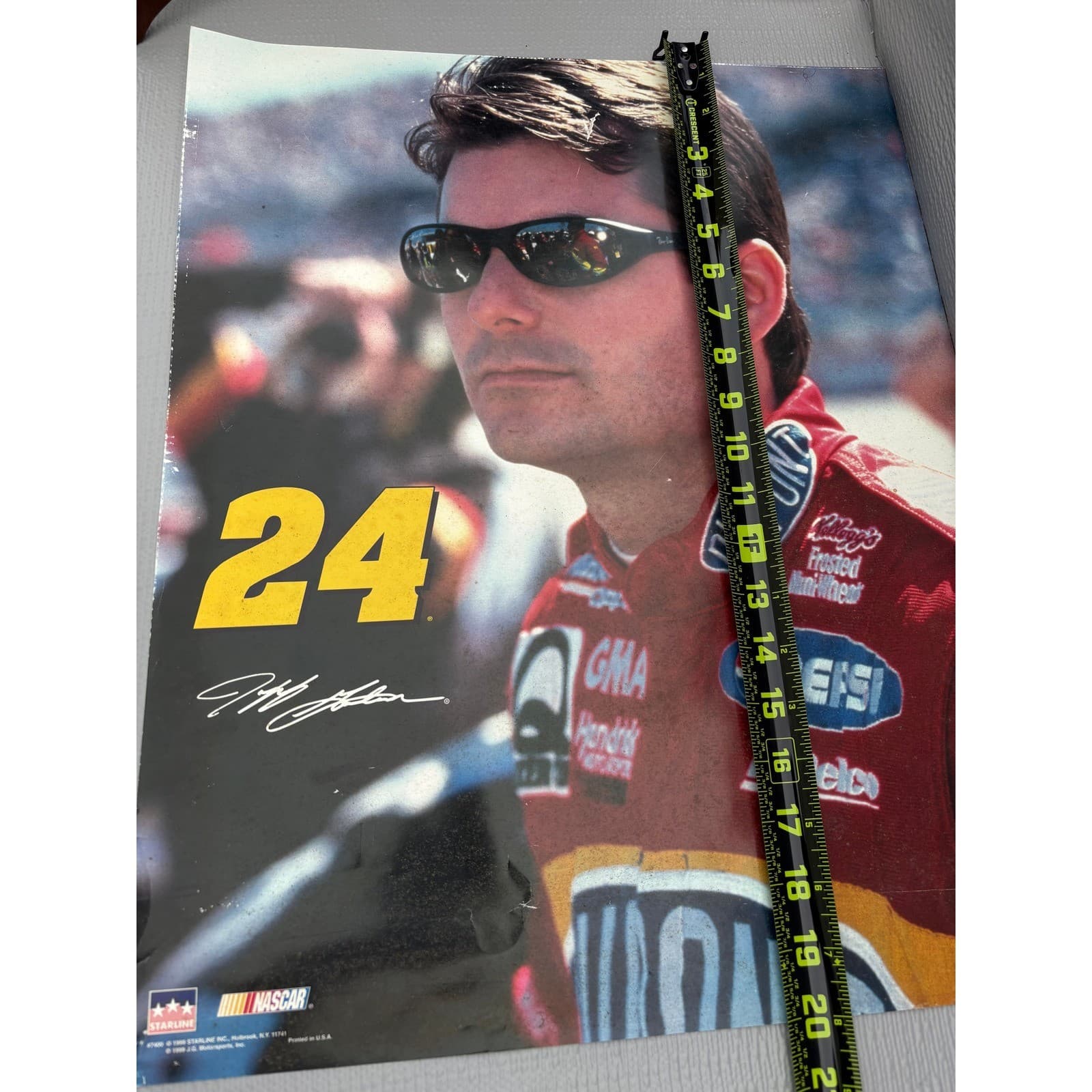 Vintage 1999 Jeff Gordon NASCAR Starline Poster 24 DuPont 16x20 Racing - Thumbnail 2