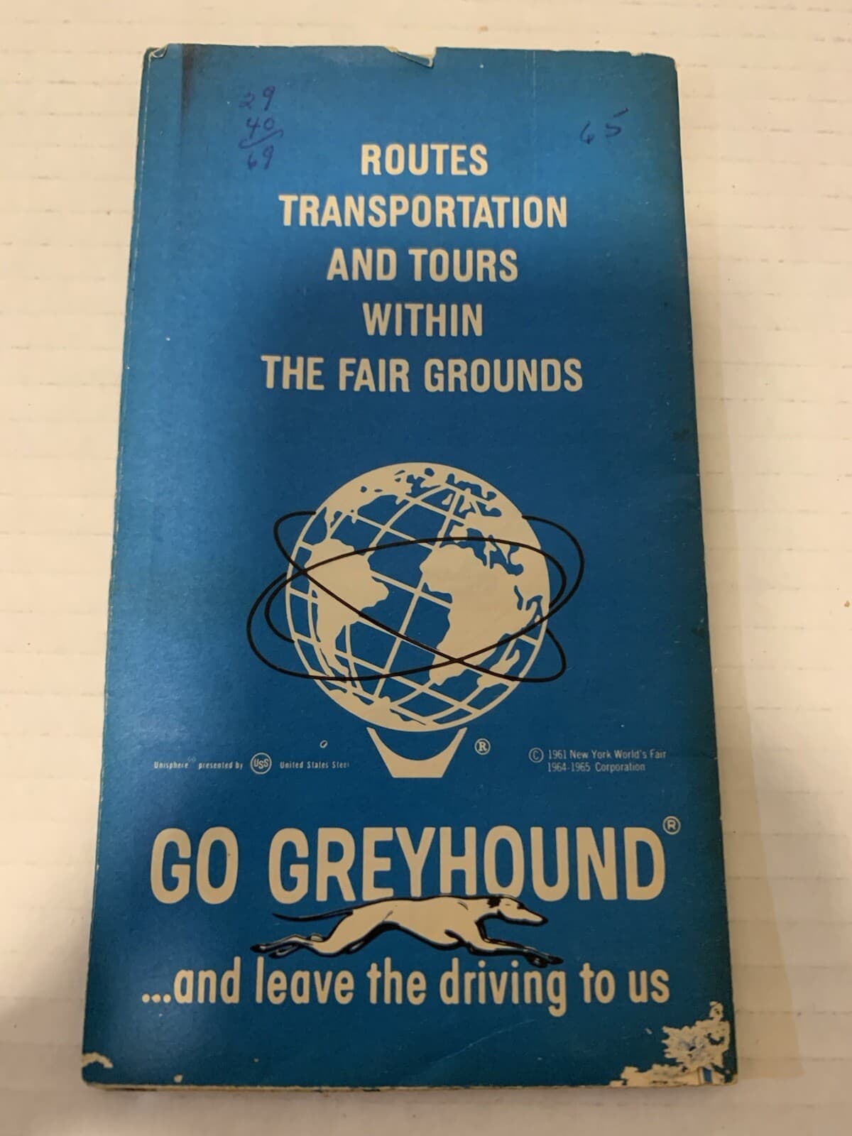 1965 Greyhound HOW TO SEE THE NEW YORK WORLD'S FAIR Fold-Out Map & Planner - Thumbnail 2