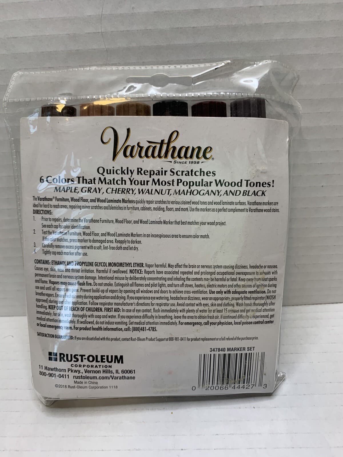 Varathane Furniture Wood Floor & Wood Laminate Repair Markers 6pc New - Thumbnail 4